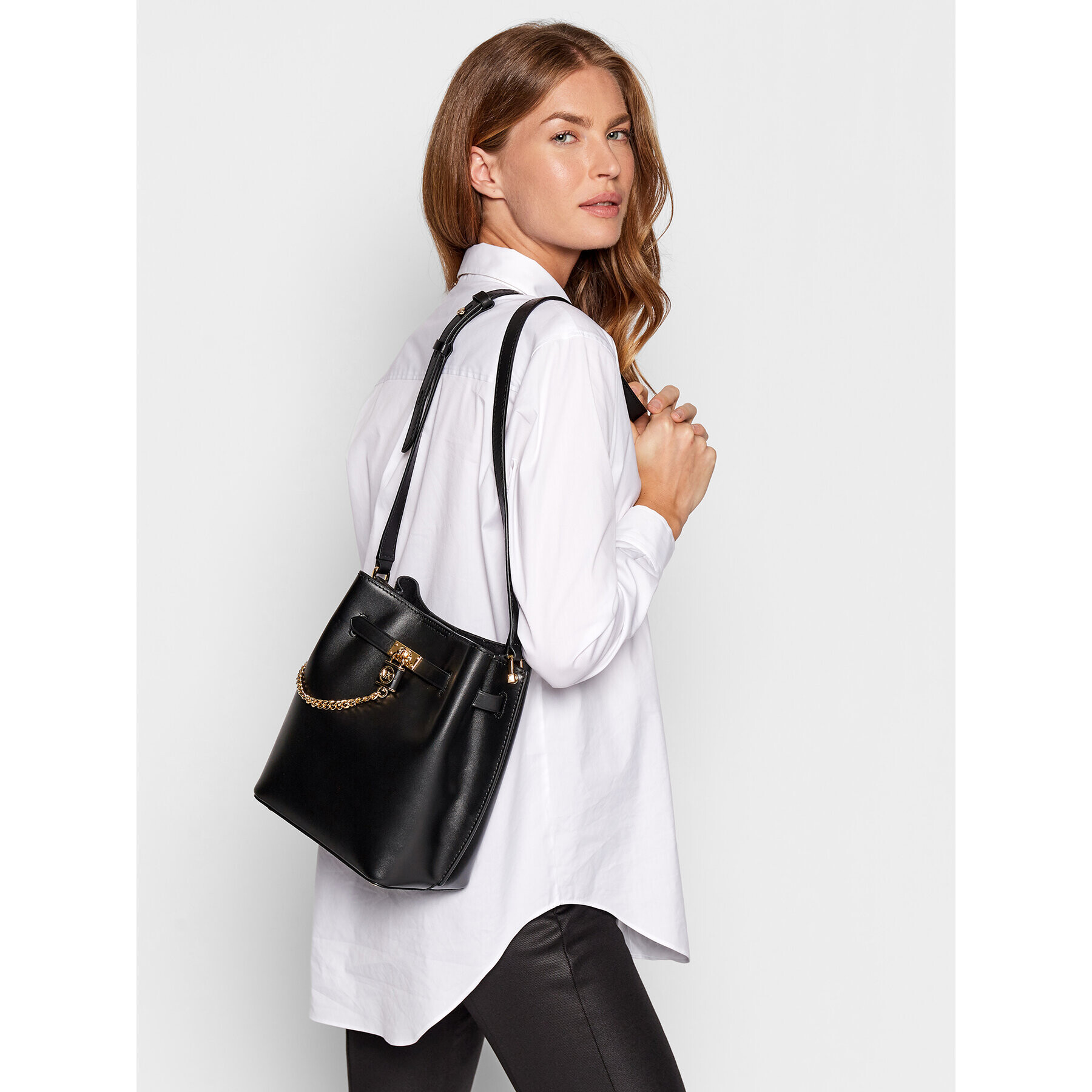 MICHAEL Michael Kors Дамска чанта Hamilton Legacy 30S2G9HM6L Черен - Pepit.bg