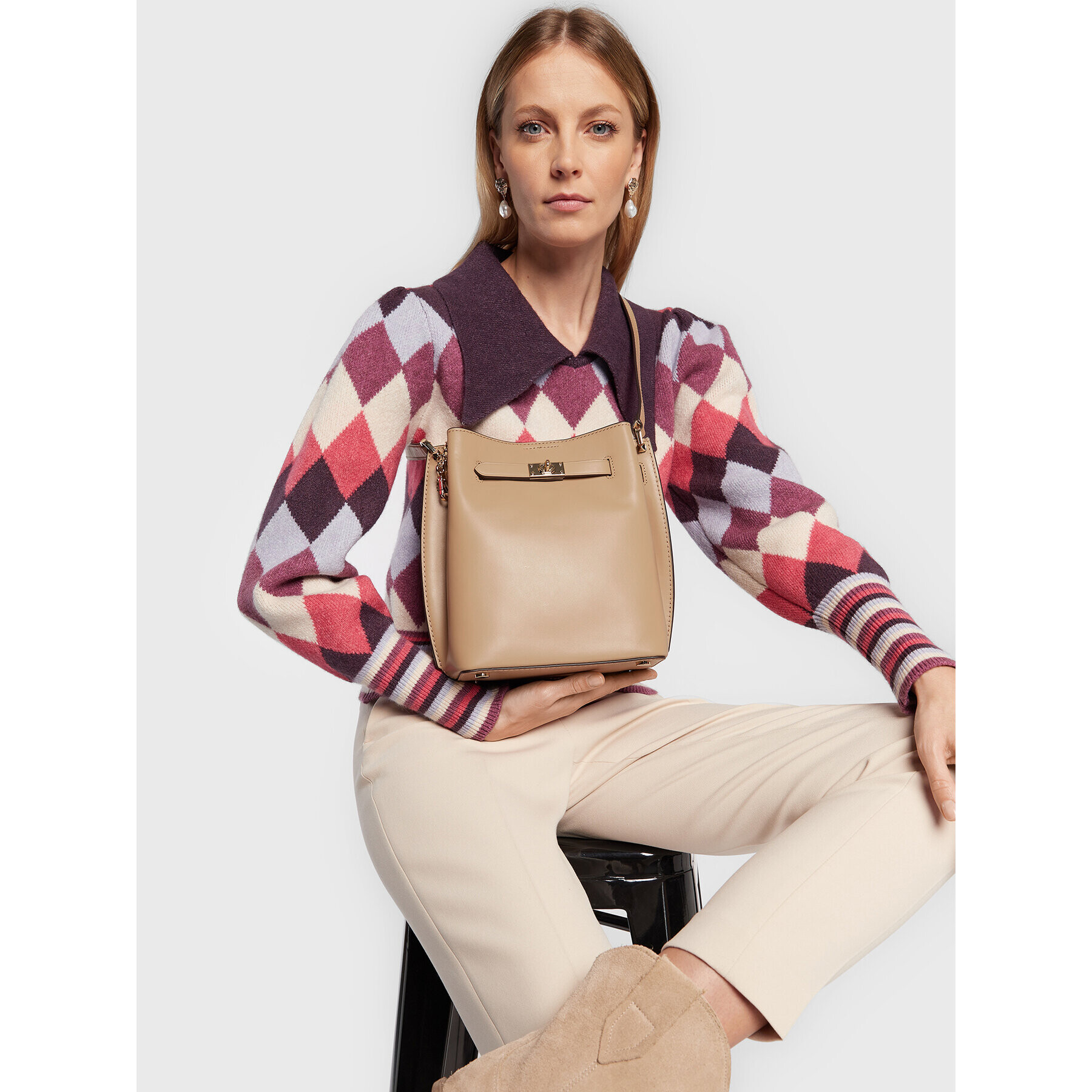 MICHAEL Michael Kors Дамска чанта Hamilton Legacy 30S2L9HM6L Кафяв - Pepit.bg