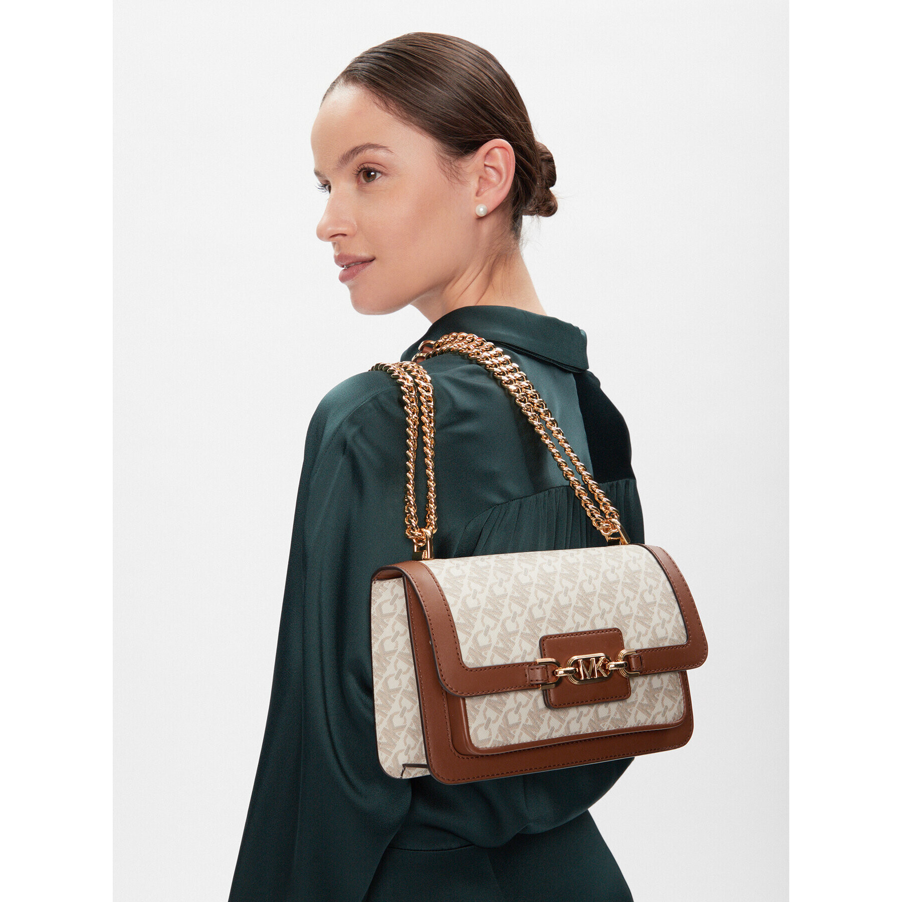 MICHAEL Michael Kors Дамска чанта Heather 30R4G7HL3B Бежов - Pepit.bg