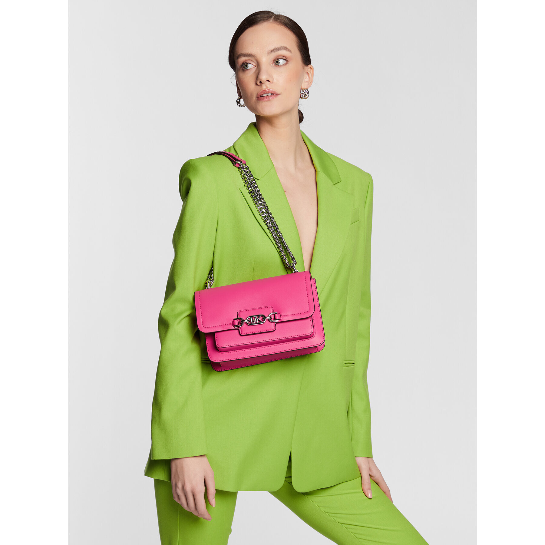 MICHAEL Michael Kors Дамска чанта Heather 30S2S7HL3L Розов - Pepit.bg