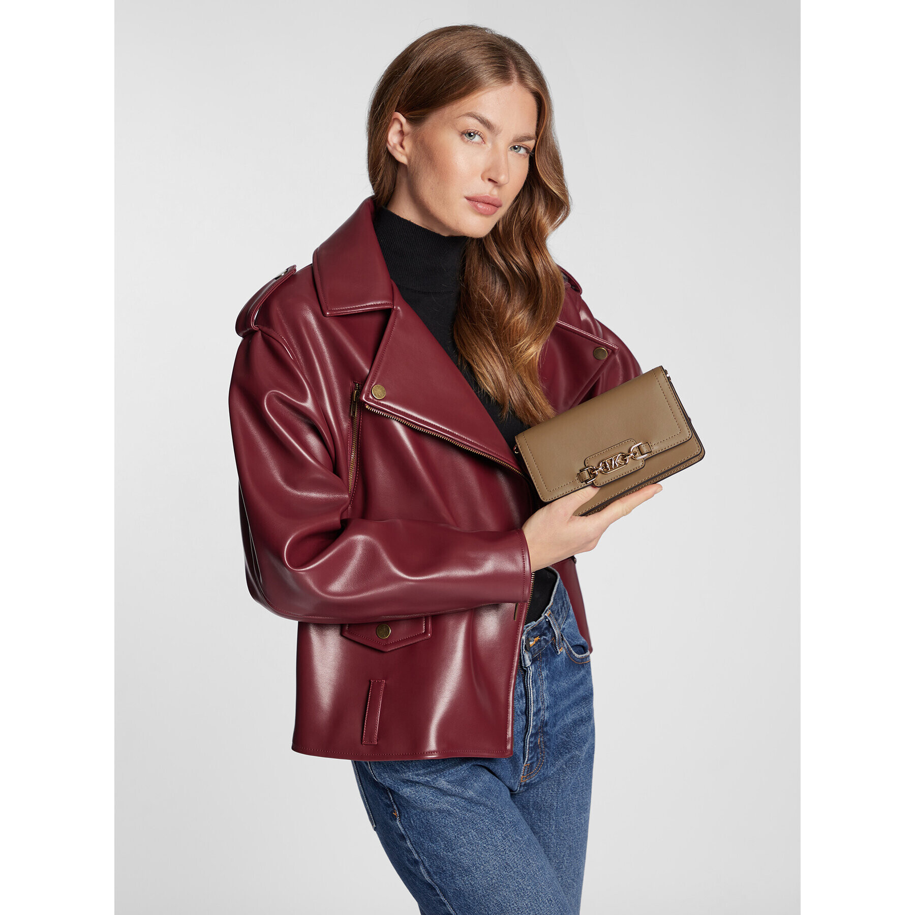 MICHAEL Michael Kors Дамска чанта Heather 32F2G7HC1L Кафяв - Pepit.bg