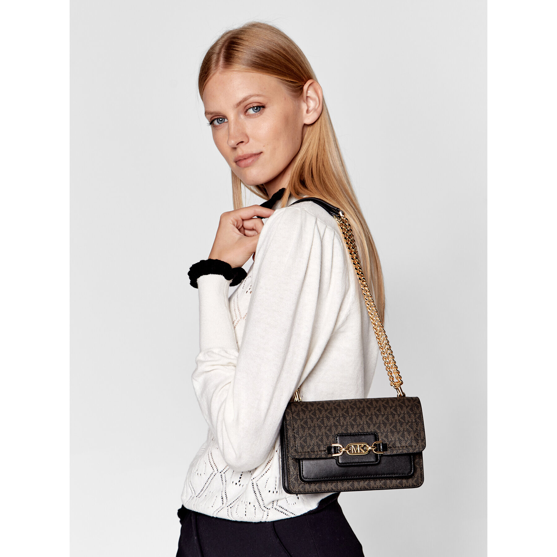 MICHAEL Michael Kors Дамска чанта Heather 32S2G7HC0B Кафяв - Pepit.bg