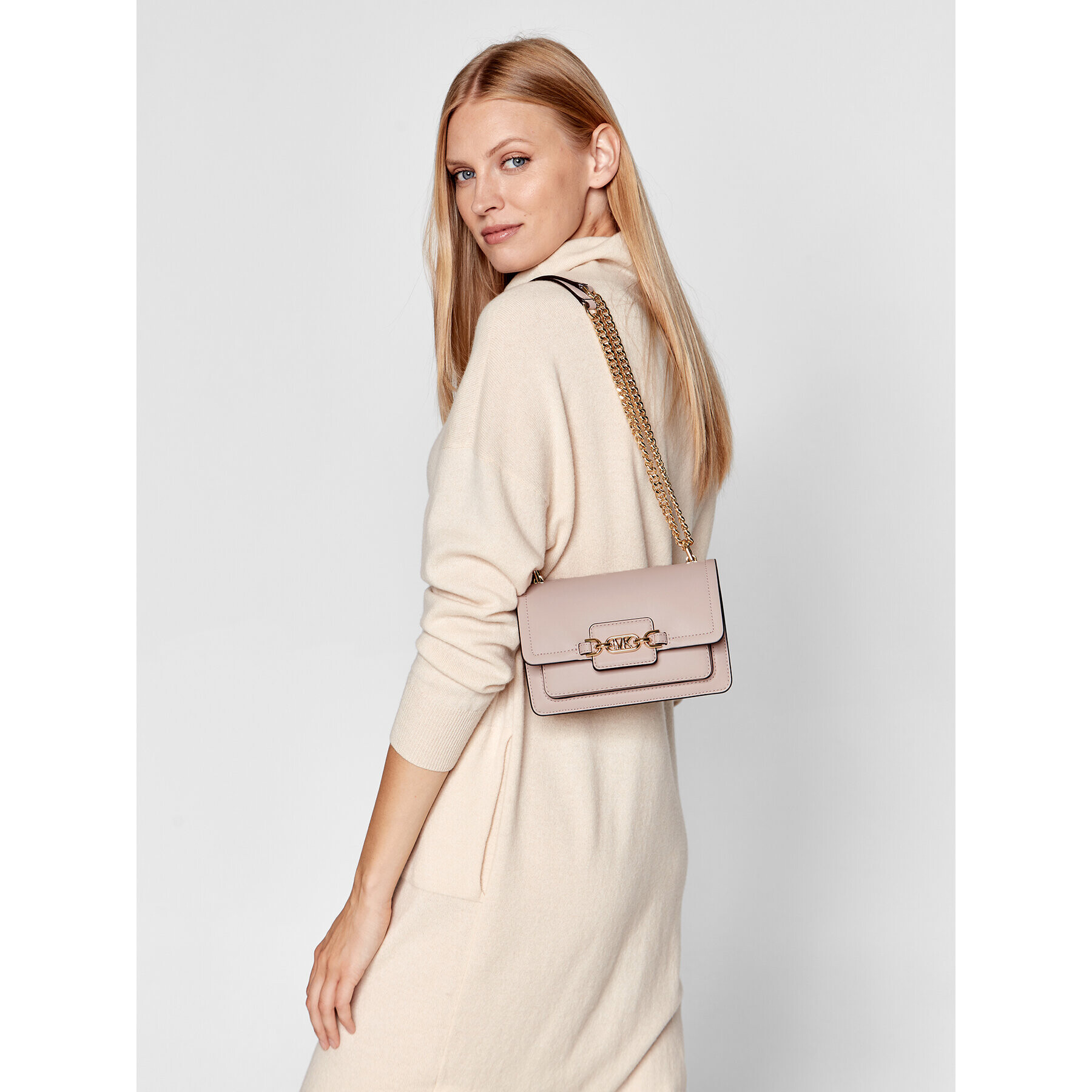 MICHAEL Michael Kors Дамска чанта Heather 32S2G7HC0L Розов - Pepit.bg