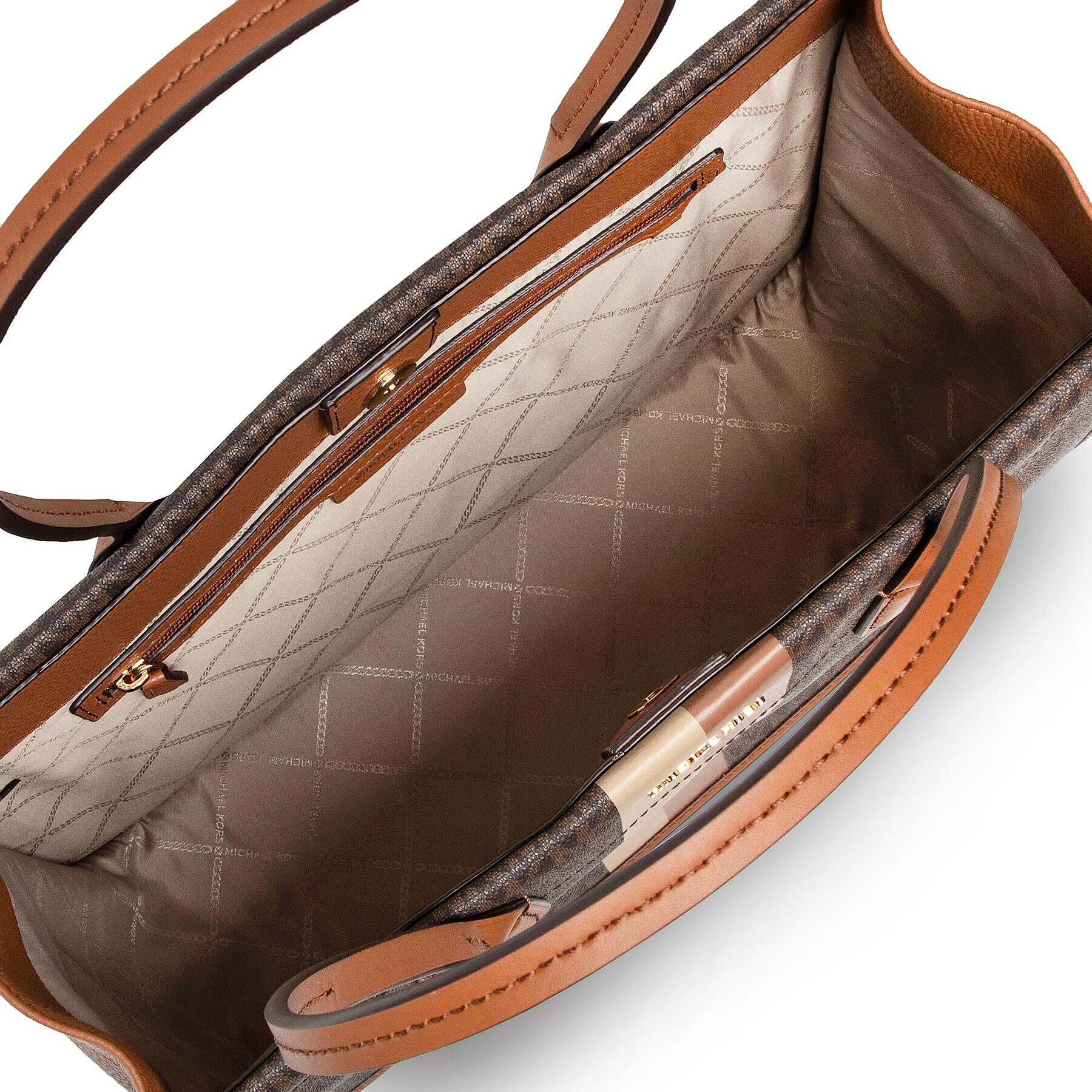 MICHAEL Michael Kors Дамска чанта Heidi 30T2GH6T3B Кафяв - Pepit.bg
