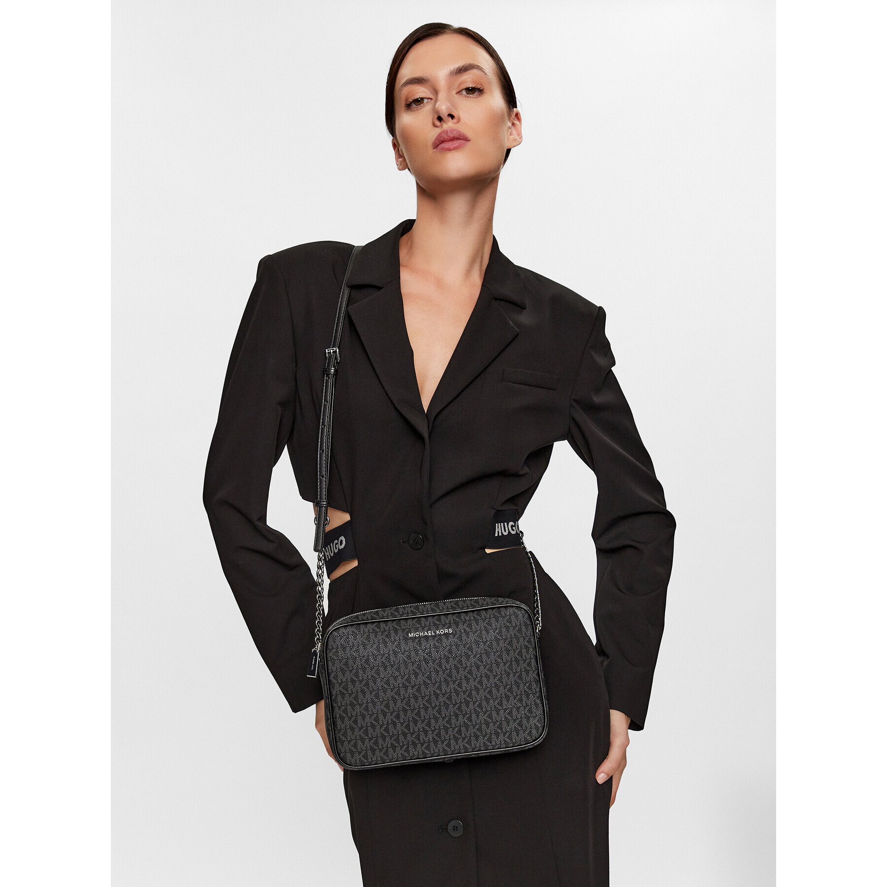 MICHAEL Michael Kors Дамска чанта Jet Set 32F1SJ6C7B Черен - Pepit.bg