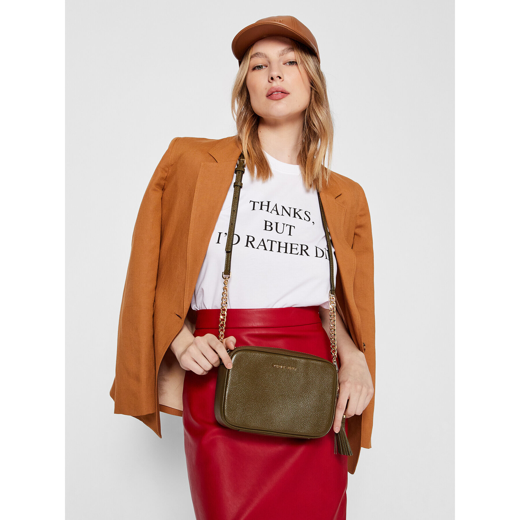 MICHAEL Michael Kors Дамска чанта Jet Set 32F7GGNM8L Зелен - Pepit.bg