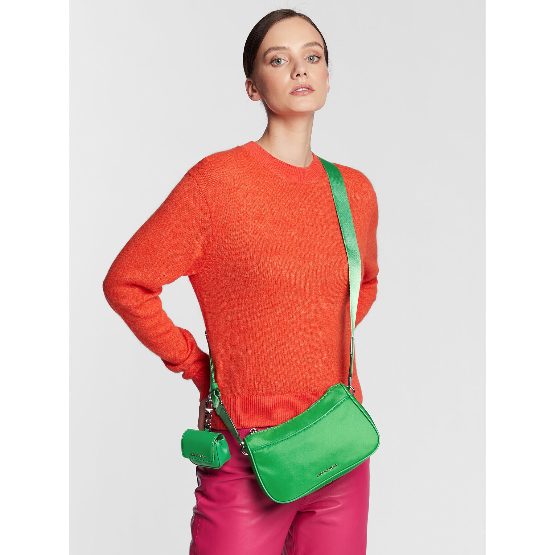 MICHAEL Michael Kors Дамска чанта Jet Set 32R3SJ6C8C Зелен - Pepit.bg