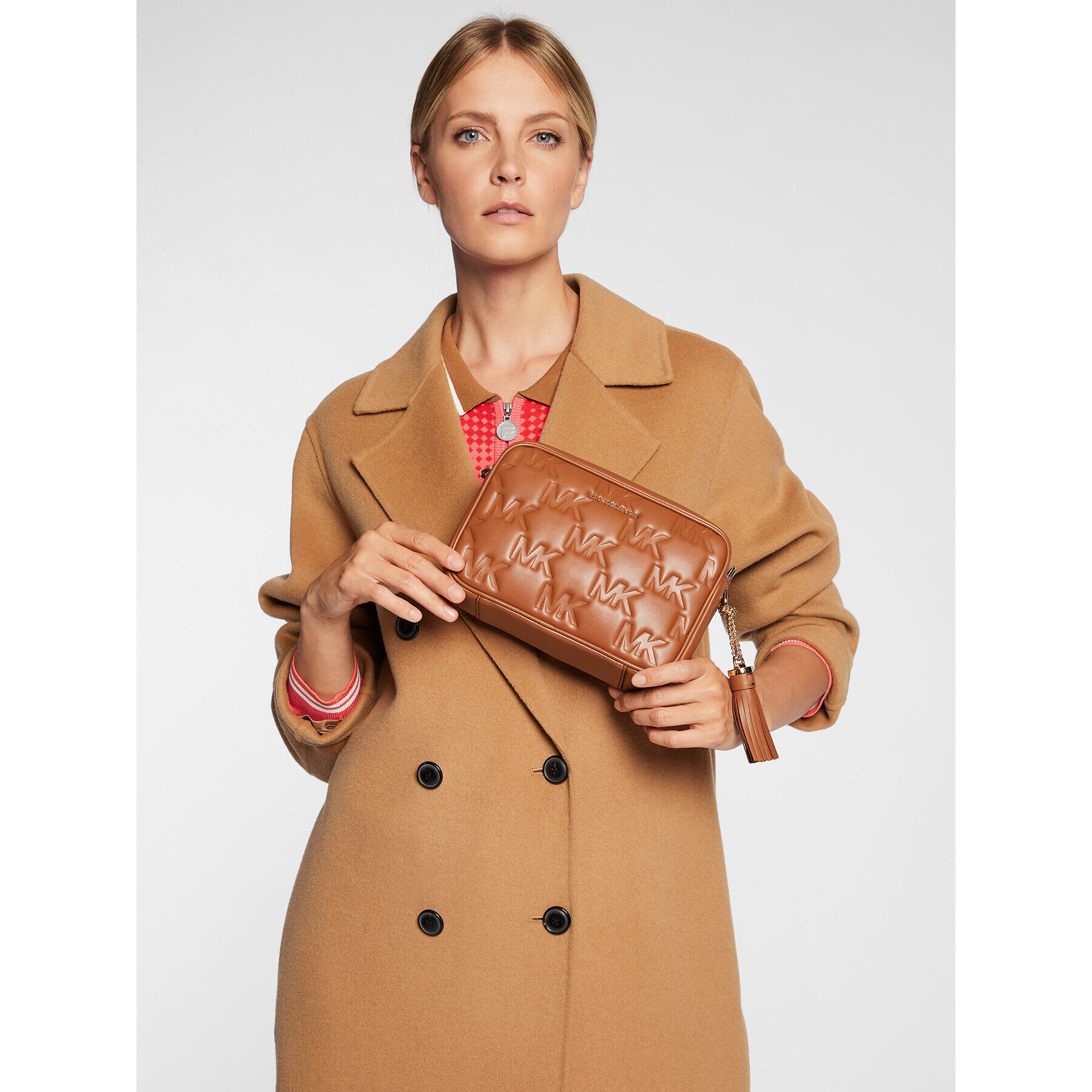 MICHAEL Michael Kors Дамска чанта Jet Set 32S2GJ6M2L Кафяв - Pepit.bg
