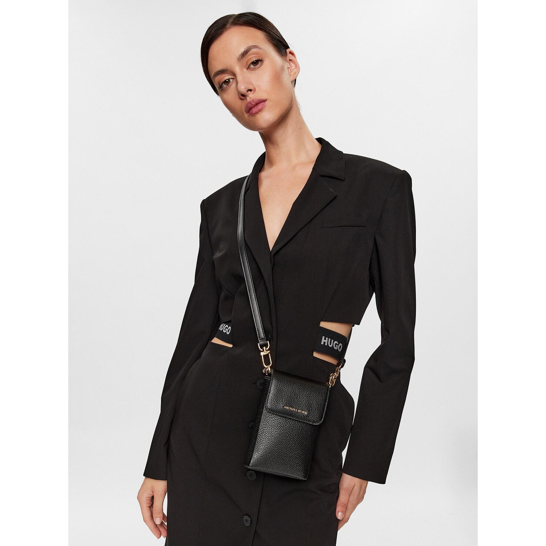 MICHAEL Michael Kors Дамска чанта Jet Set 32S3GJ6C2L Черен - Pepit.bg