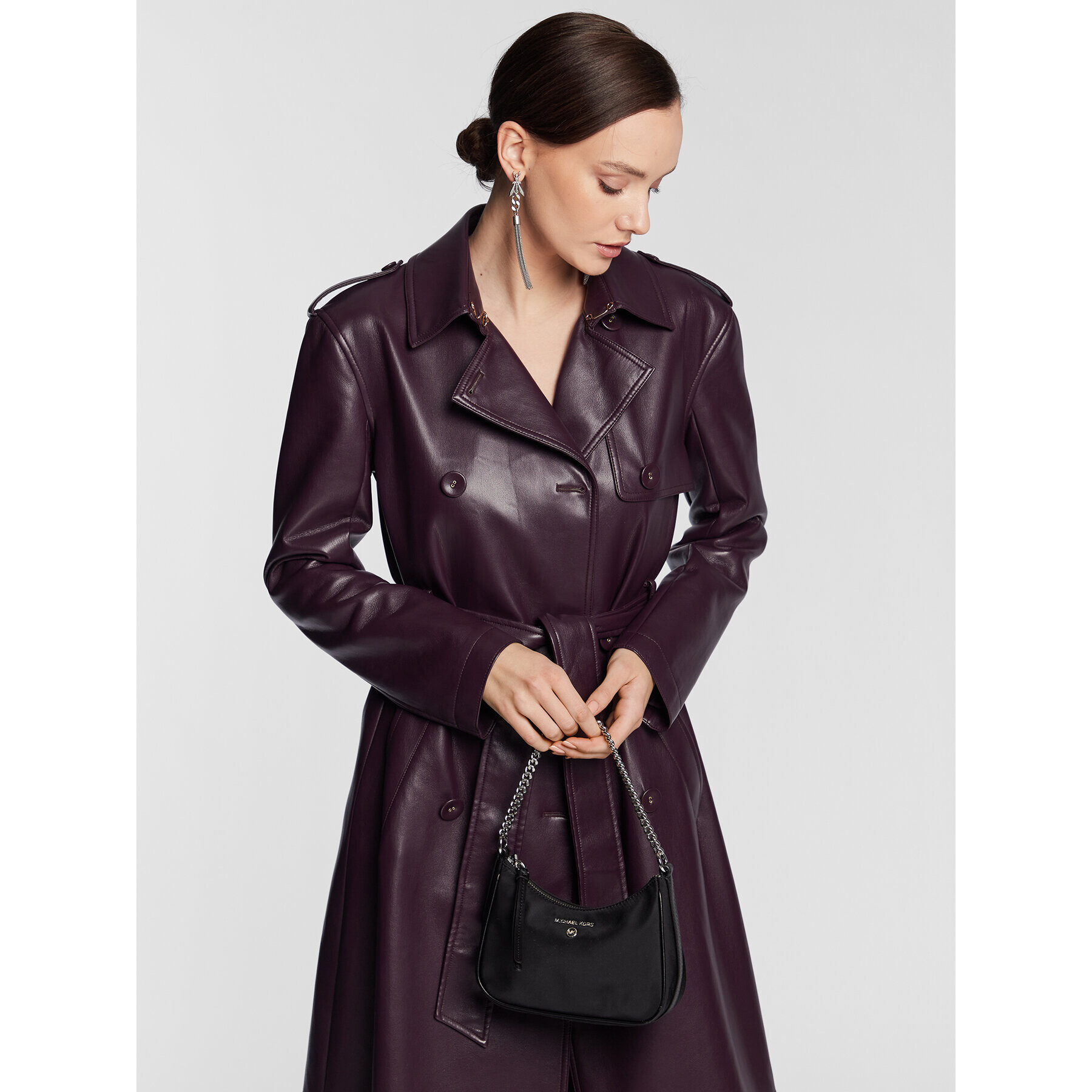 MICHAEL Michael Kors Дамска чанта Jet Set Charm 32R3ST9C1C Черен - Pepit.bg
