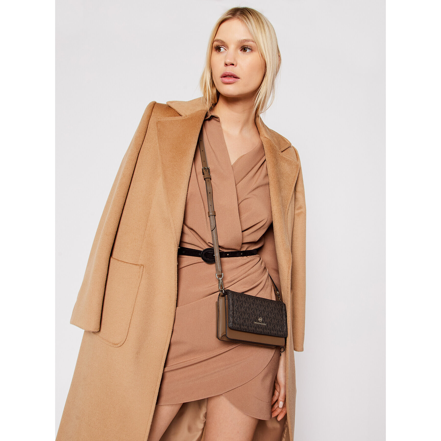 MICHAEL Michael Kors Дамска чанта Jet Set Charm 32S1GT9C2B Кафяв - Pepit.bg