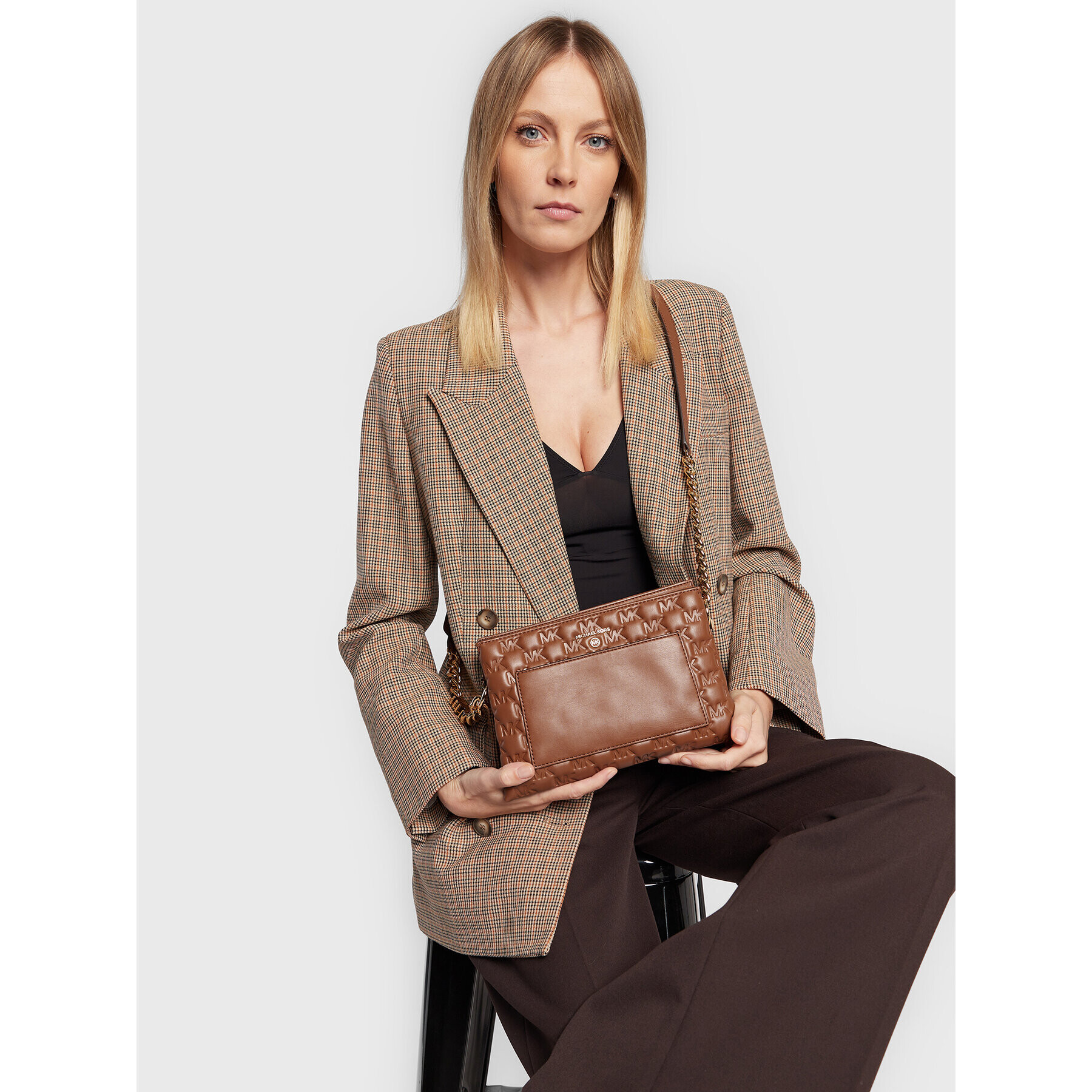 MICHAEL Michael Kors Дамска чанта Jet Set Charm 32S2GT9C9L Кафяв - Pepit.bg