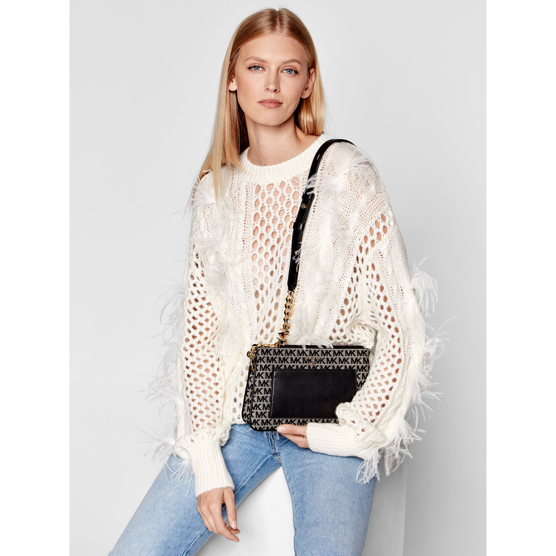 MICHAEL Michael Kors Дамска чанта Jet Set Charm 32T2GT9C9J Черен - Pepit.bg