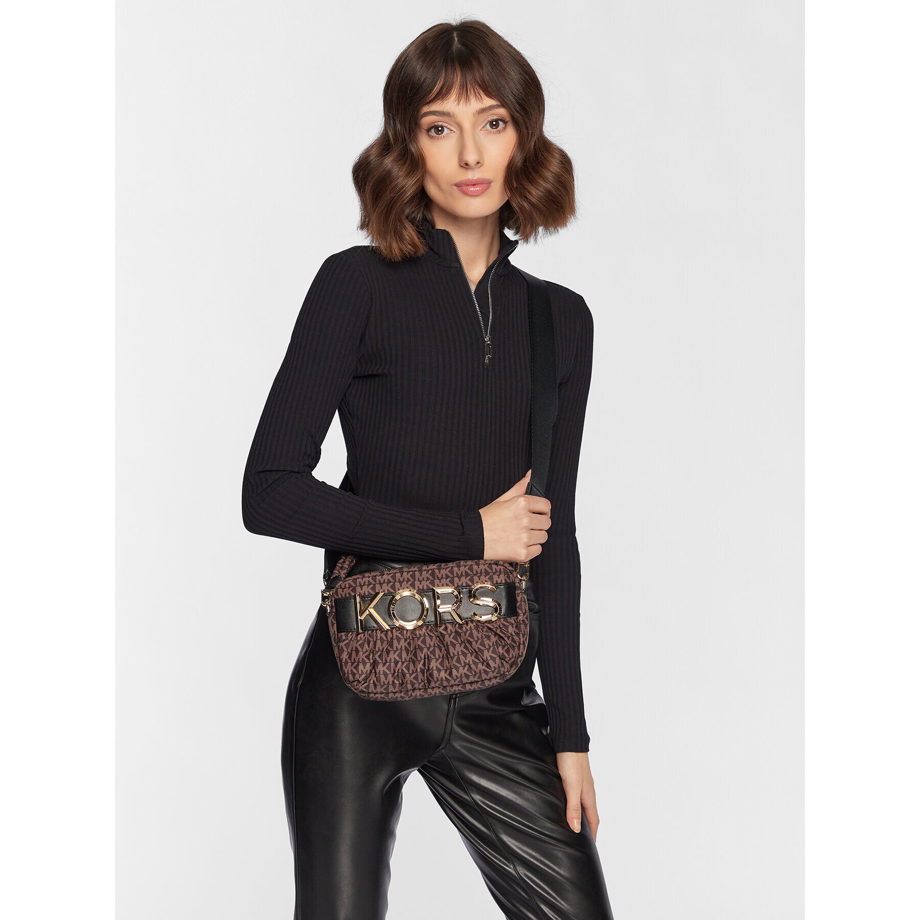 MICHAEL Michael Kors Дамска чанта Leonie 32R3G3LC7B Кафяв - Pepit.bg