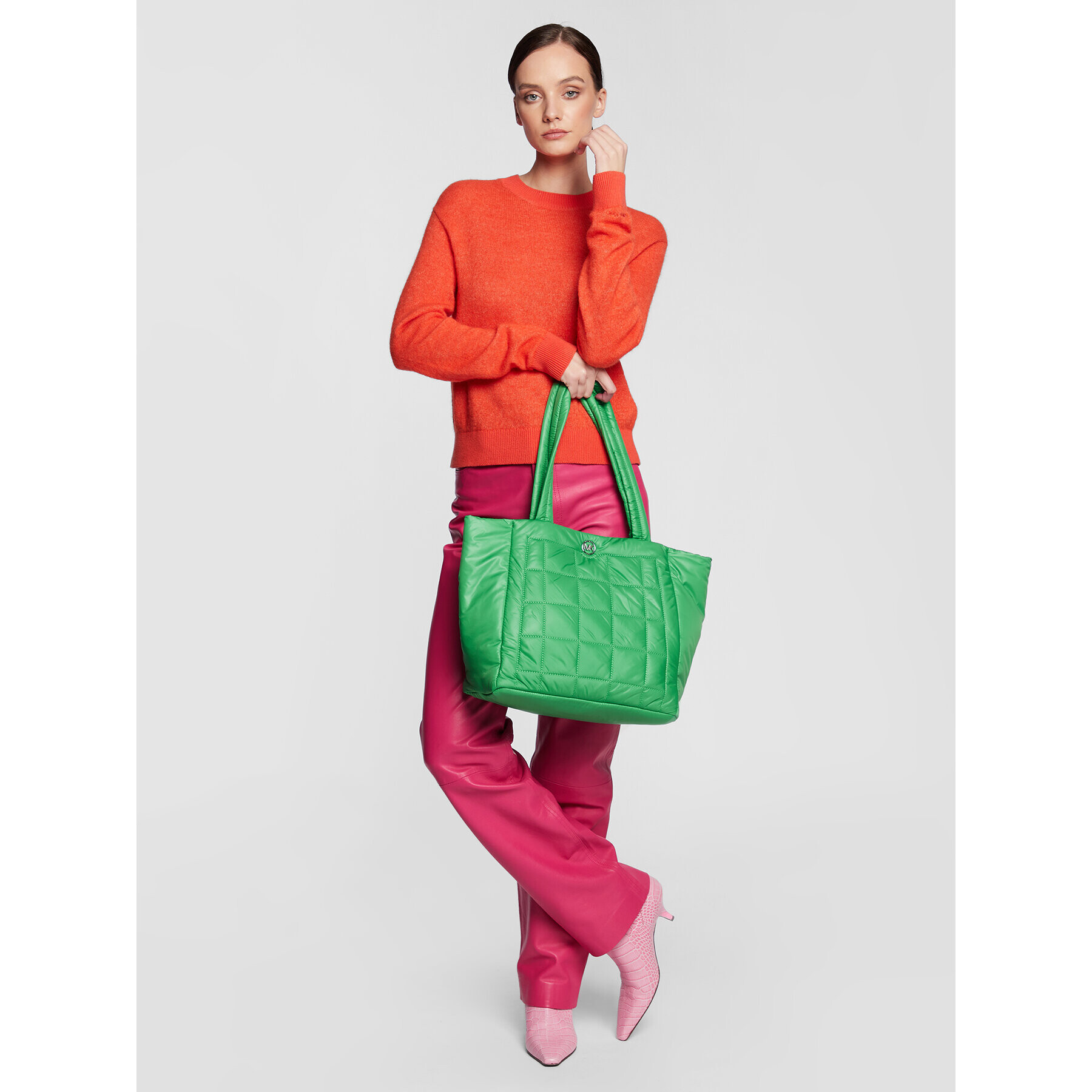 MICHAEL Michael Kors Дамска чанта Lilah 30R3S5LT3C Зелен - Pepit.bg