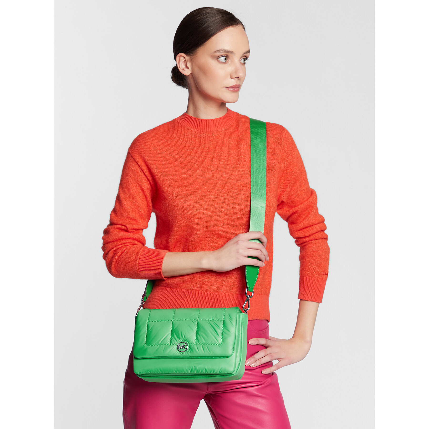 MICHAEL Michael Kors Дамска чанта Lilah 32R3S5LC6C Зелен - Pepit.bg