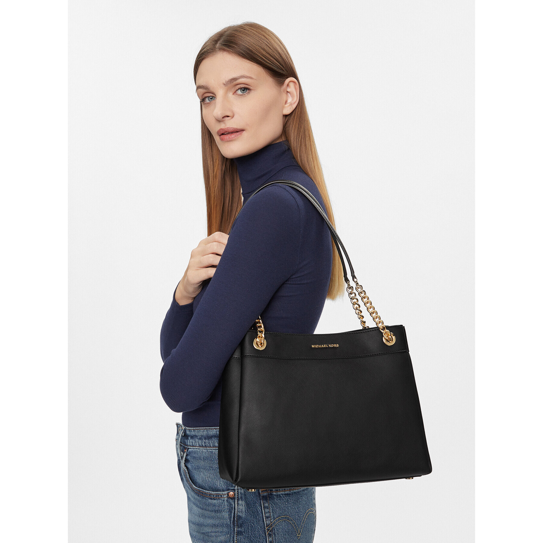 MICHAEL Michael Kors Дамска чанта Lori 30F3G6LE2L Черен - Pepit.bg