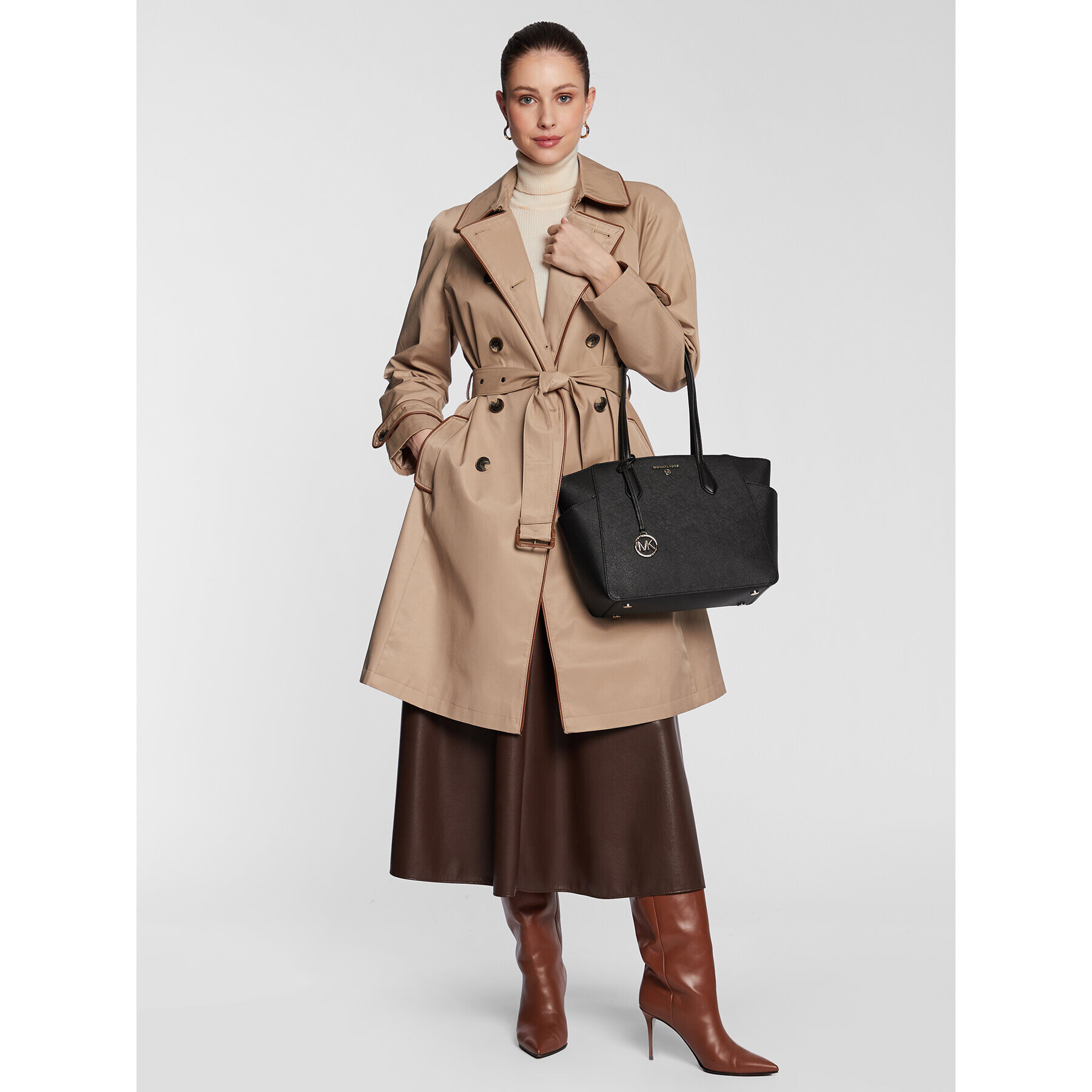 MICHAEL Michael Kors Дамска чанта Marilyn 30S2G6AT2L Черен - Pepit.bg