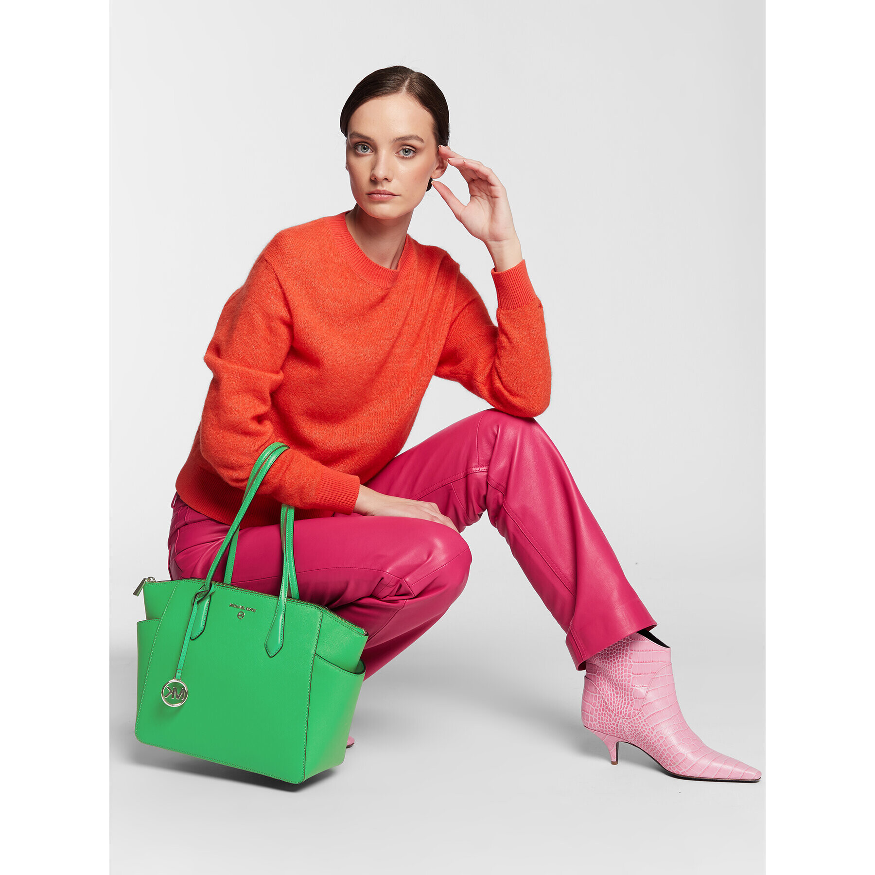 MICHAEL Michael Kors Дамска чанта Marlyn 30S2S6AT2L Зелен - Pepit.bg