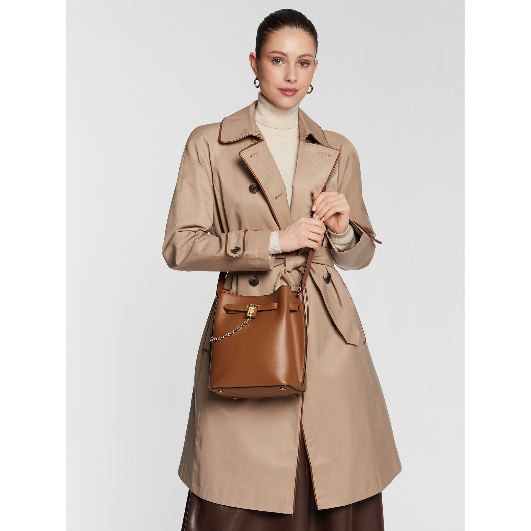 MICHAEL Michael Kors Дамска чанта MD Ns Msgr 30S2G9HM6L Кафяв - Pepit.bg
