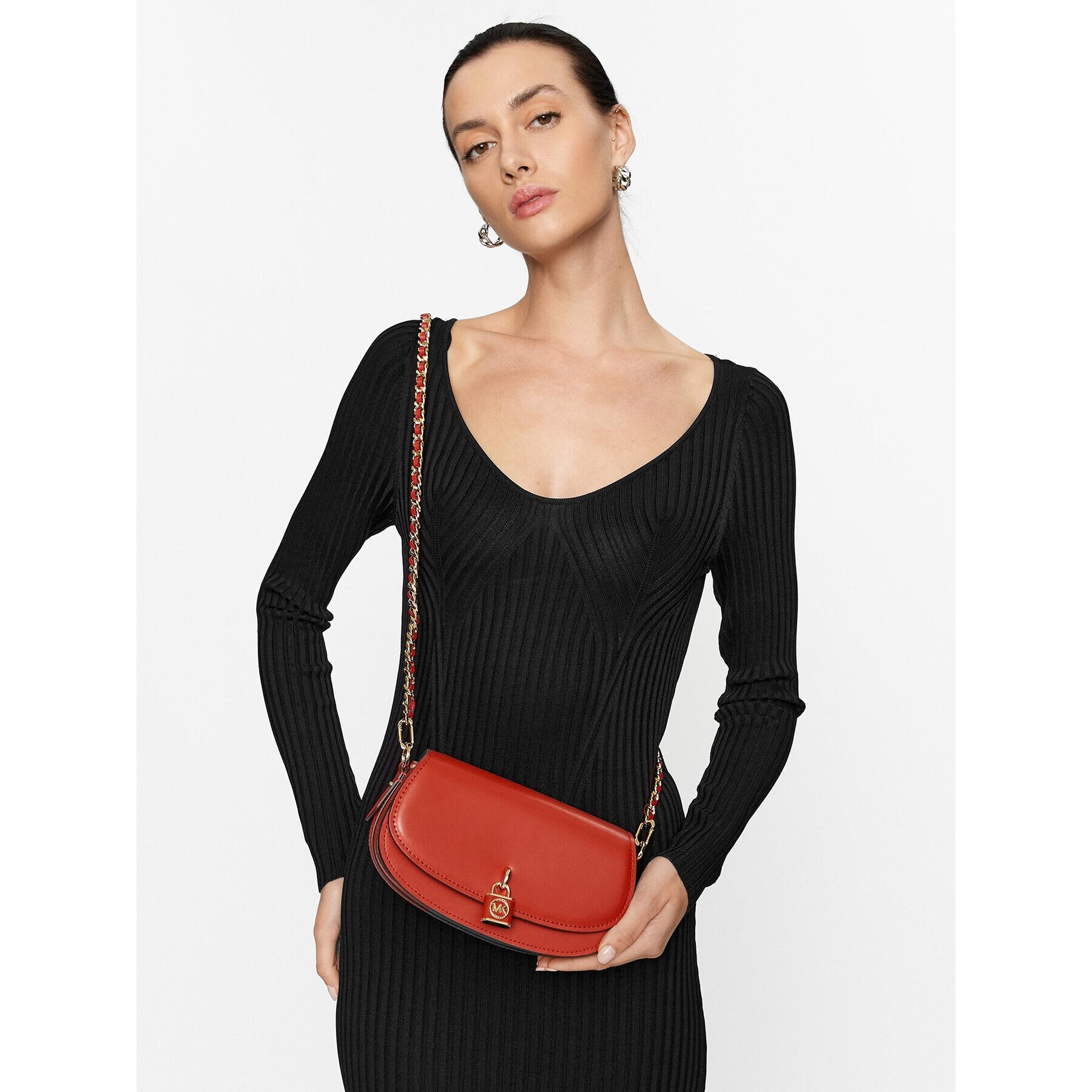 MICHAEL Michael Kors Дамска чанта Mila 30F3GIMM1L Червен - Pepit.bg