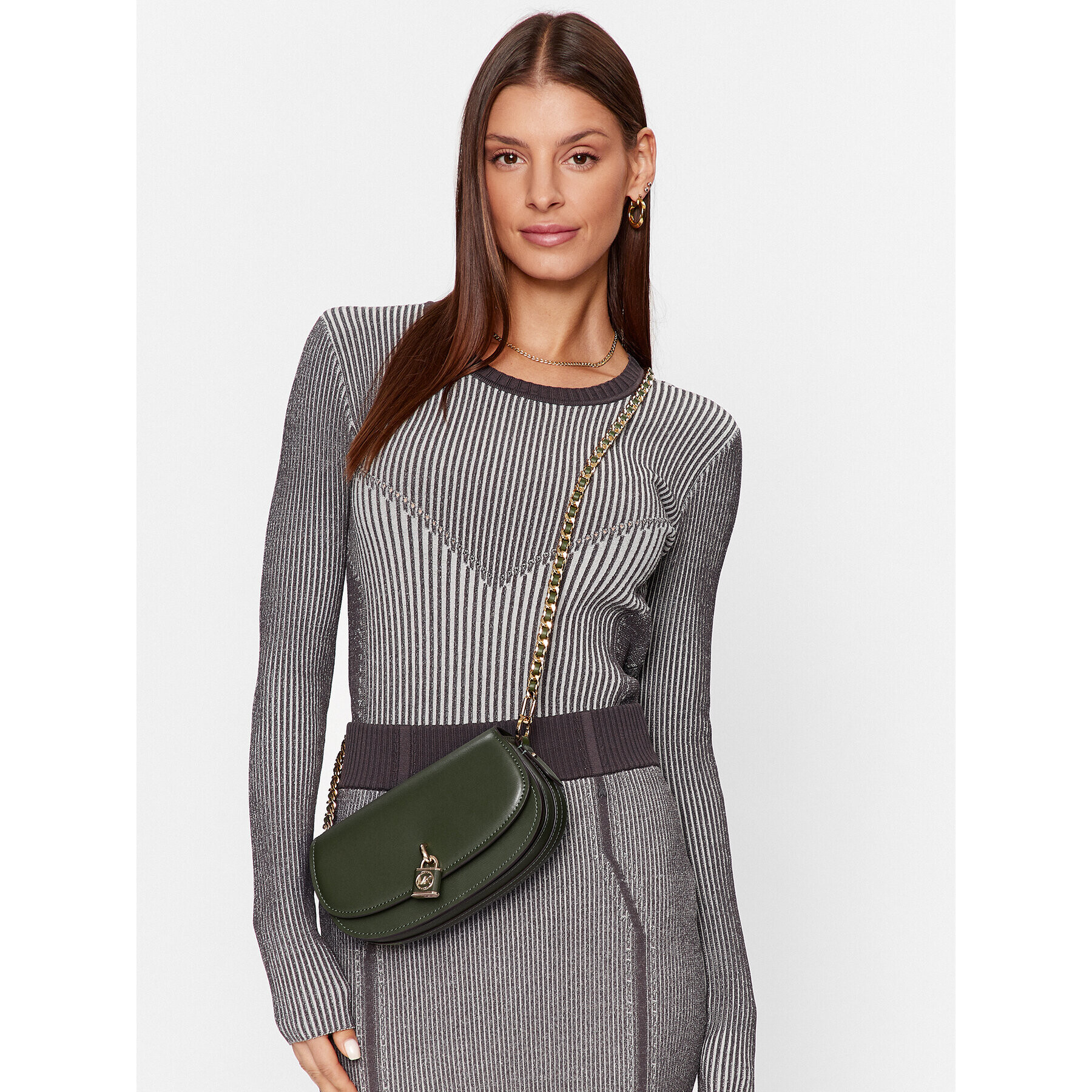 MICHAEL Michael Kors Дамска чанта Mila 30F3GIMM1L Зелен - Pepit.bg