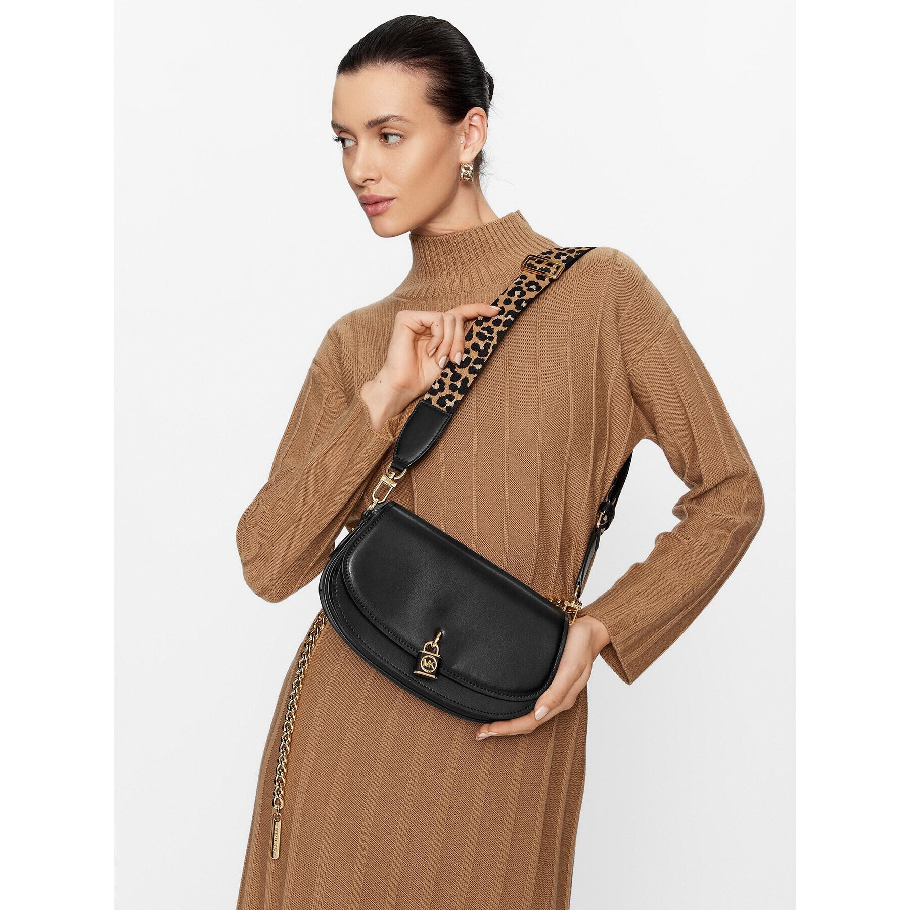 MICHAEL Michael Kors Дамска чанта Mila 30F3GIMM2L Черен - Pepit.bg