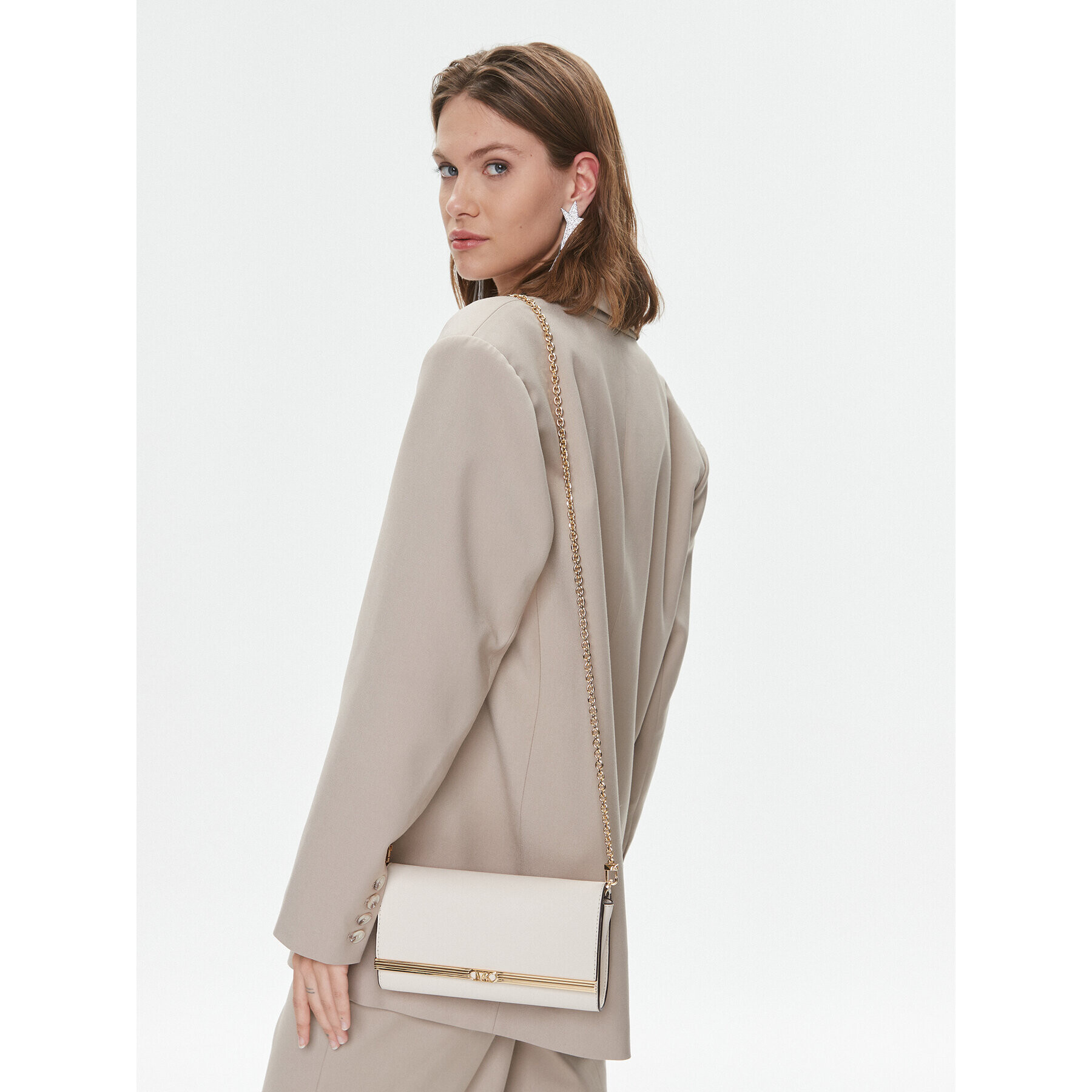 MICHAEL Michael Kors Дамска чанта Mona 30H3G8OC3L Екрю - Pepit.bg