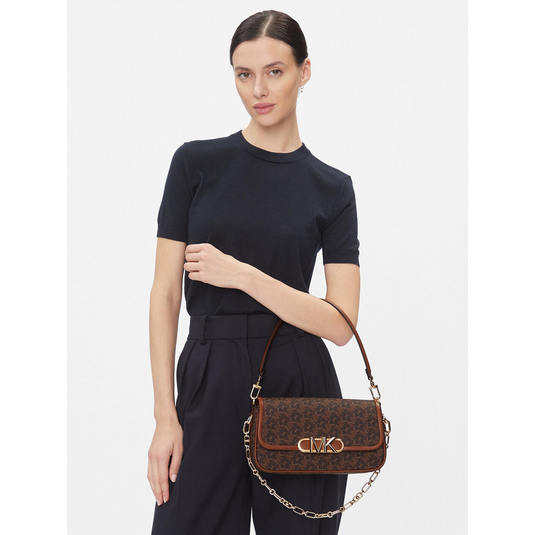 MICHAEL Michael Kors Дамска чанта Parker 30H3G7PC2B Кафяв - Pepit.bg