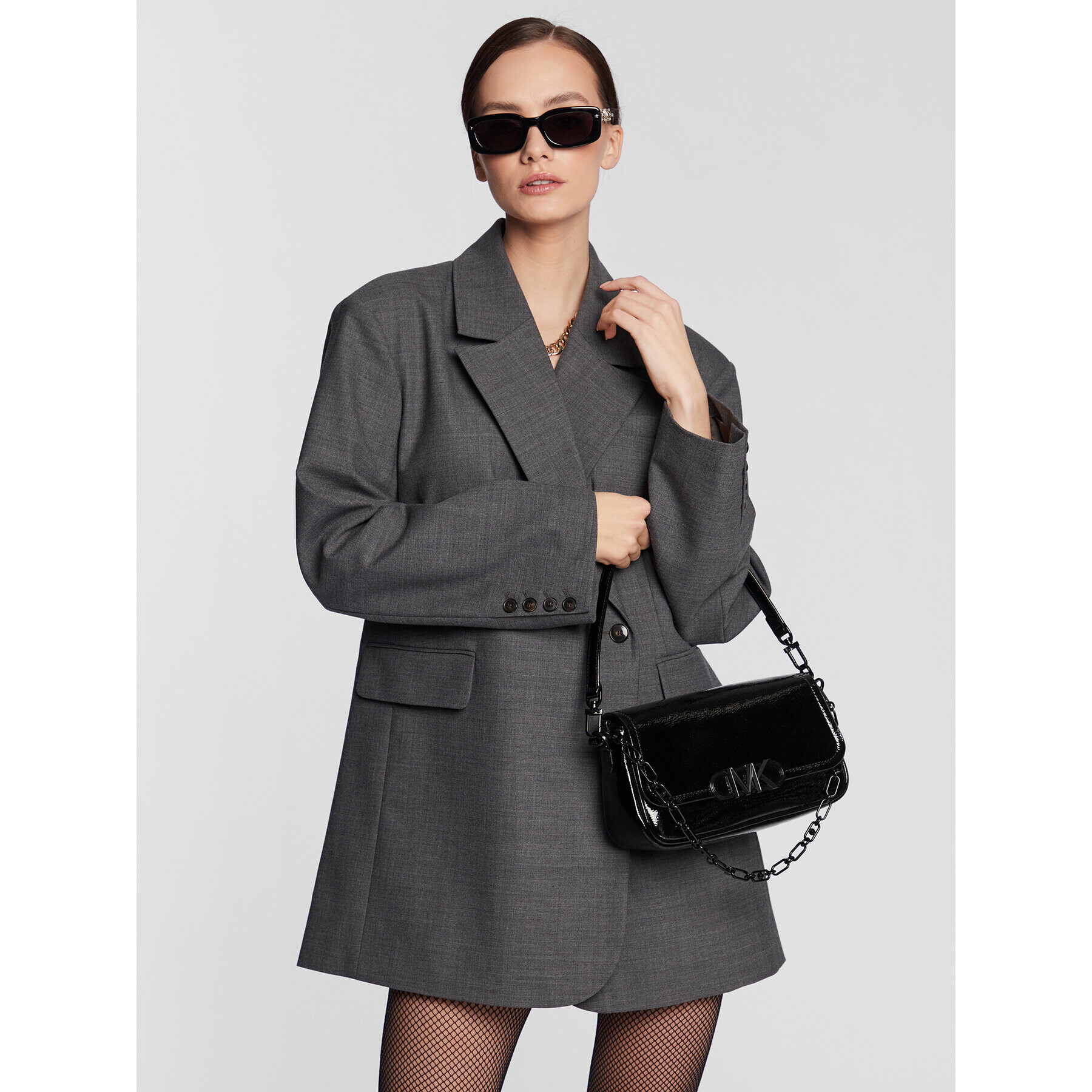 MICHAEL Michael Kors Дамска чанта Parker 30R3T7PC2L Черен - Pepit.bg