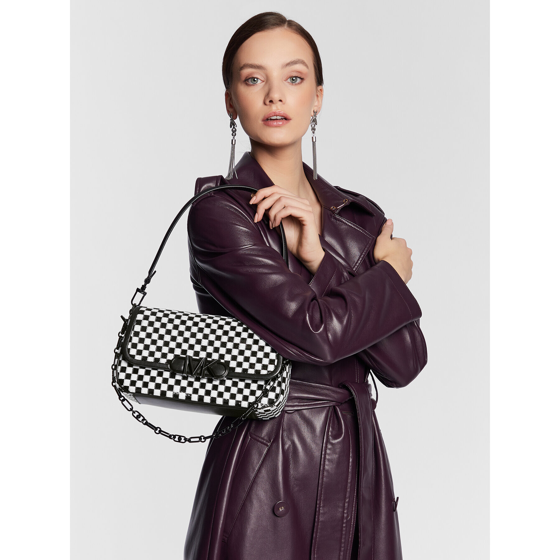 MICHAEL Michael Kors Дамска чанта Parker 30R3T7PC2Y Черен - Pepit.bg