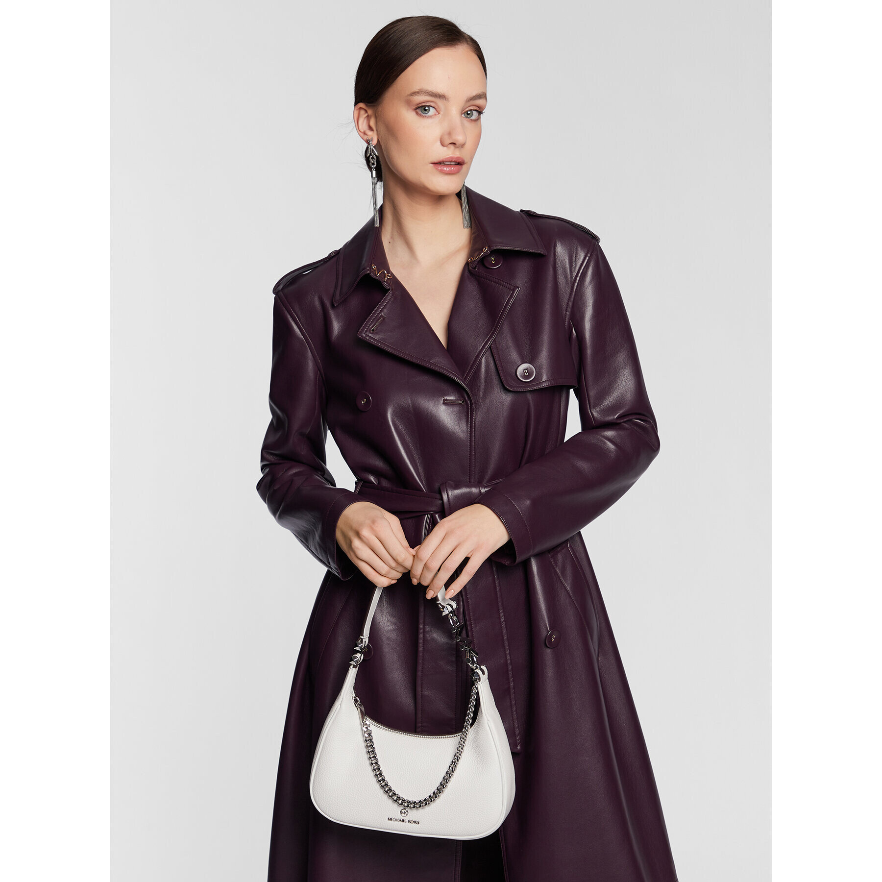 MICHAEL Michael Kors Дамска чанта Piper 32R3SP1C1L Бял - Pepit.bg