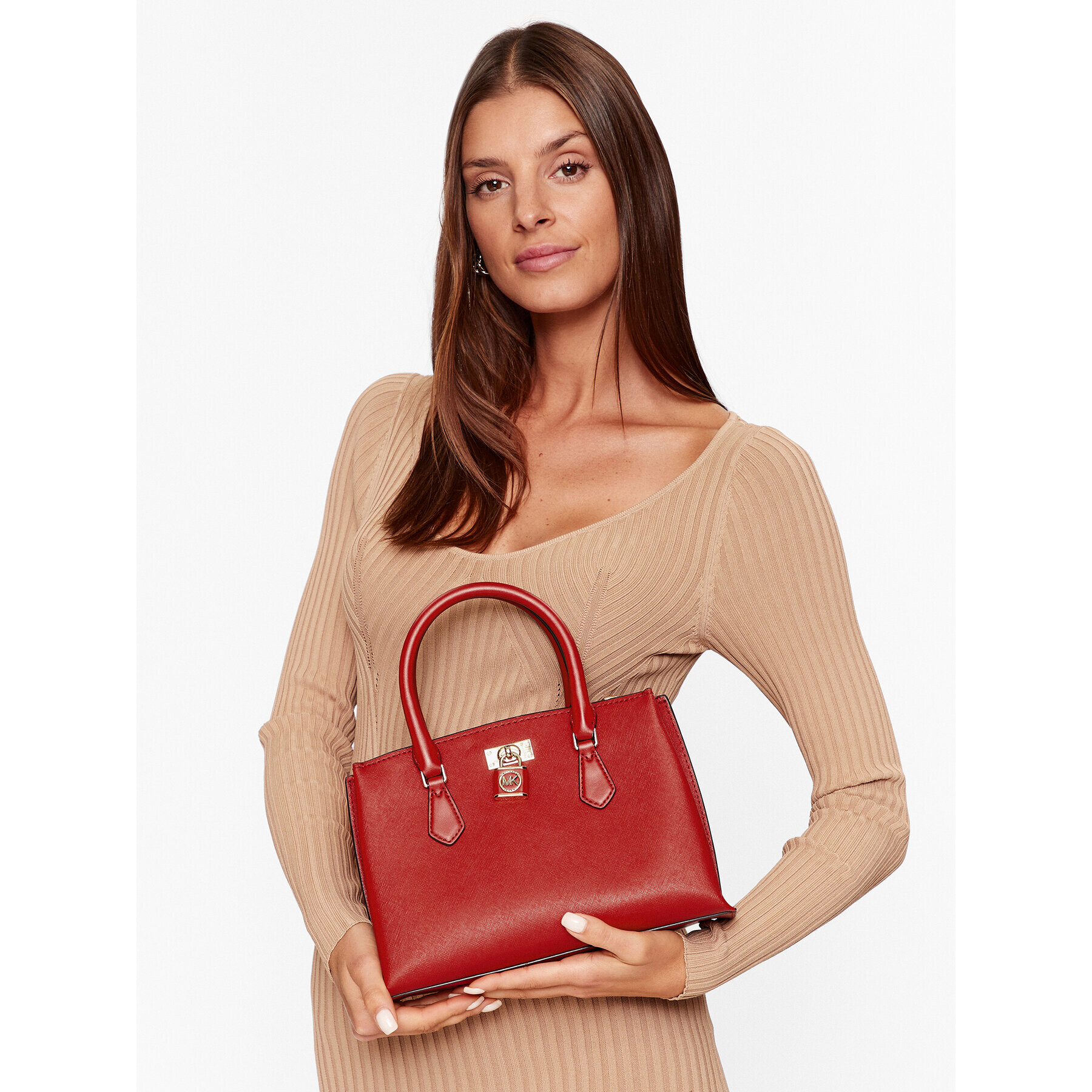 MICHAEL Michael Kors Дамска чанта Ruby 30S3GR0S1L Червен - Pepit.bg