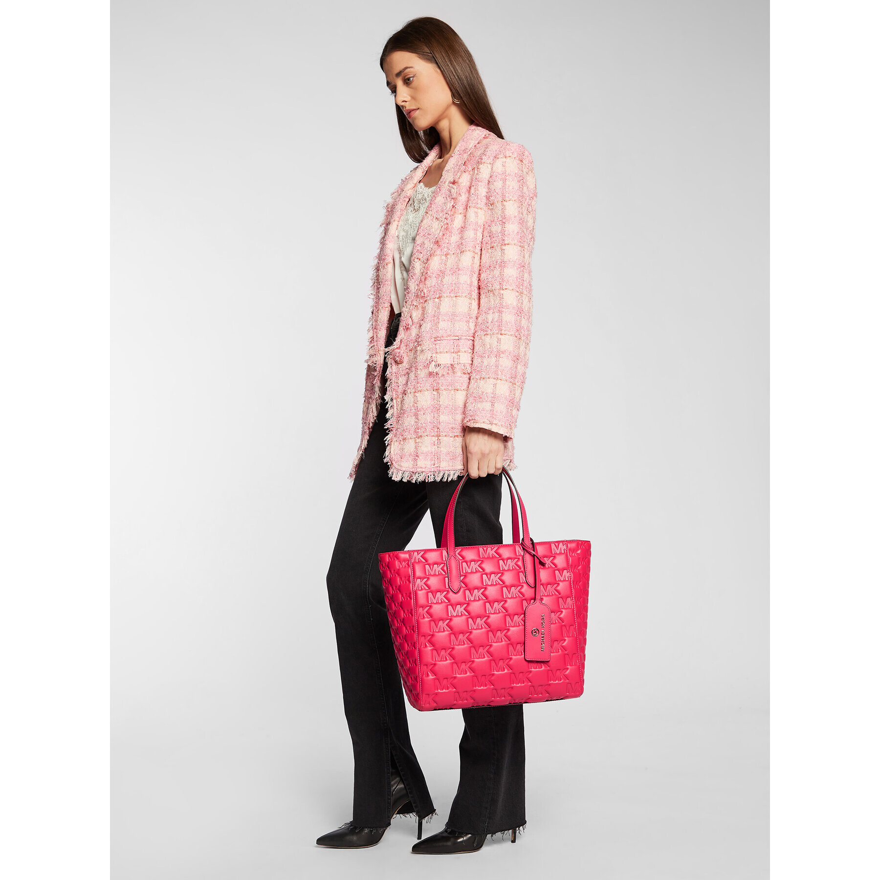 MICHAEL Michael Kors Дамска чанта Sinclair 30S2L5ST7L Розов - Pepit.bg