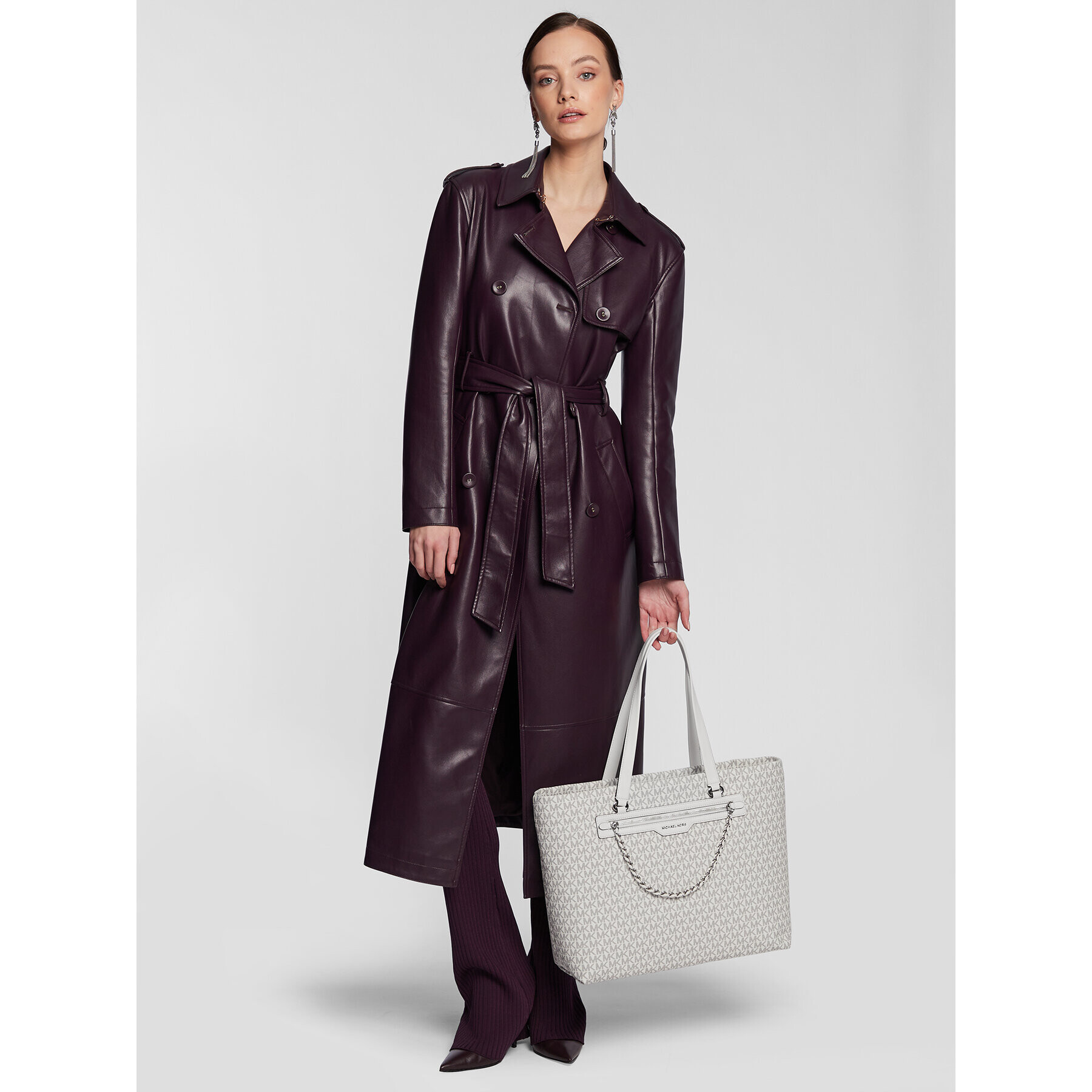 MICHAEL Michael Kors Дамска чанта Slater 30R3S04T3B Бял - Pepit.bg