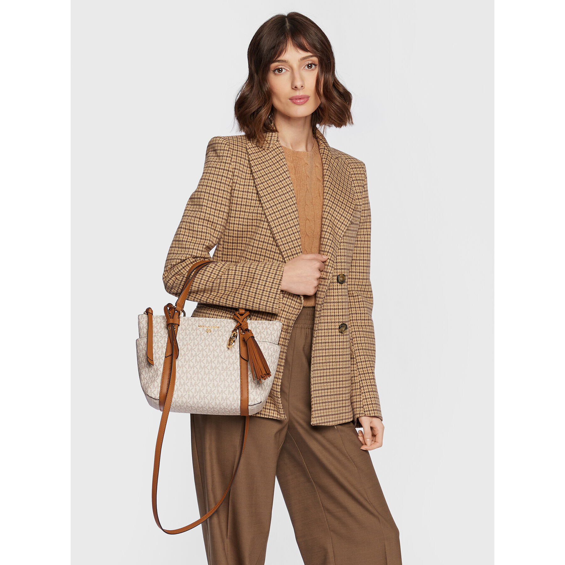 MICHAEL Michael Kors Дамска чанта Sullivan 30T0GNXT1B Бежов - Pepit.bg