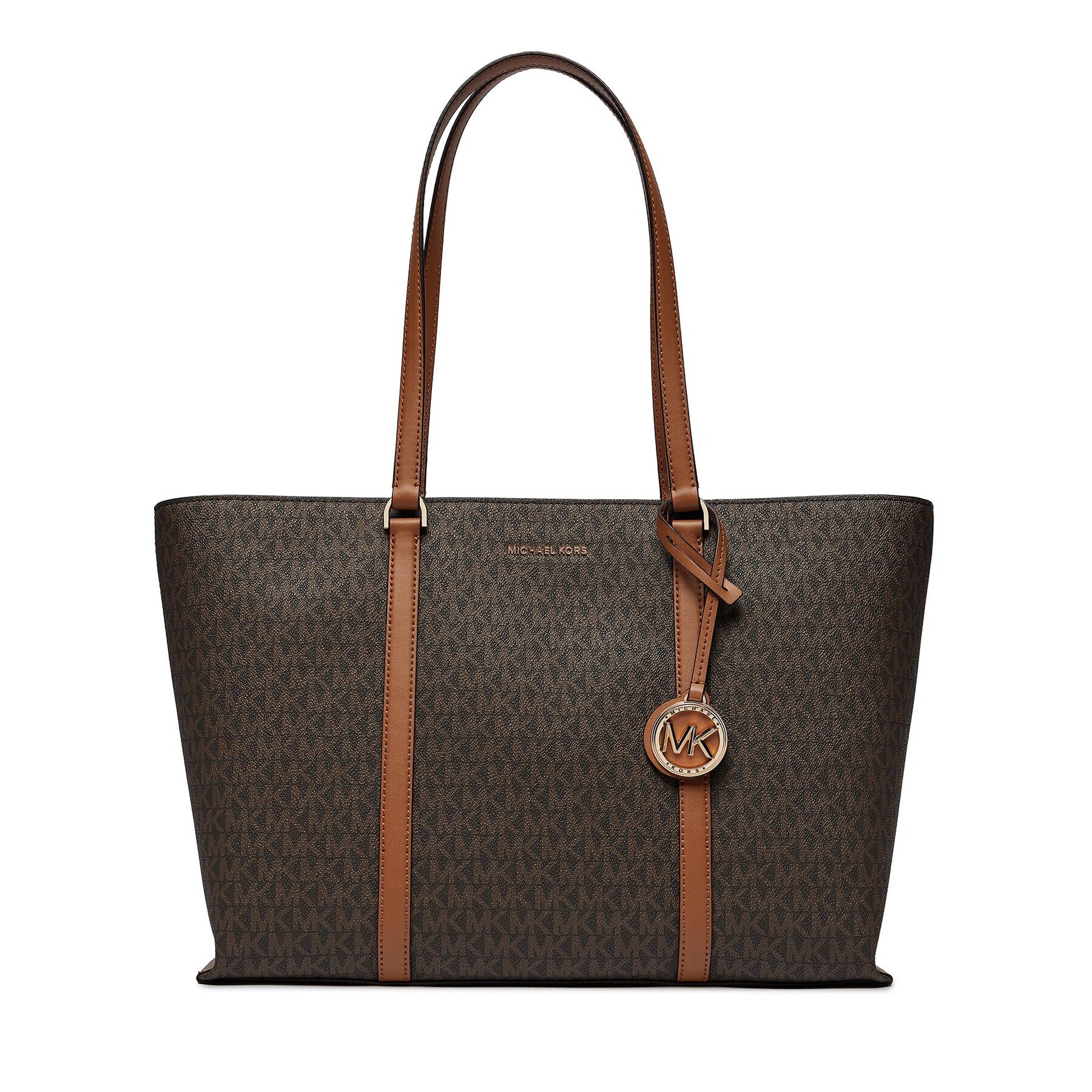 MICHAEL Michael Kors Дамска чанта Temple Tote 30R4G1LT3B Кафяв - Pepit.bg