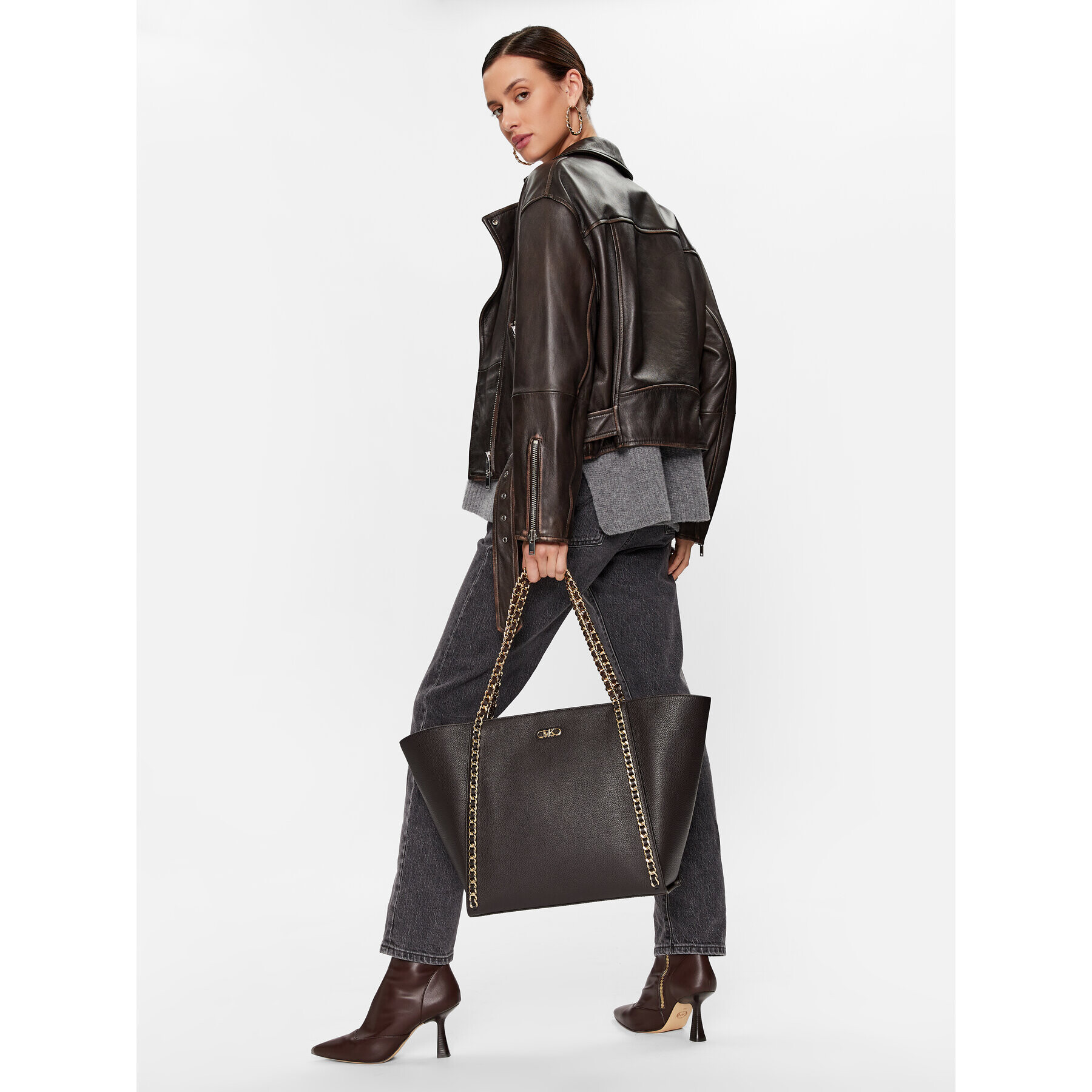 MICHAEL Michael Kors Дамска чанта Westley 30S3G5WT7L Кафяв - Pepit.bg