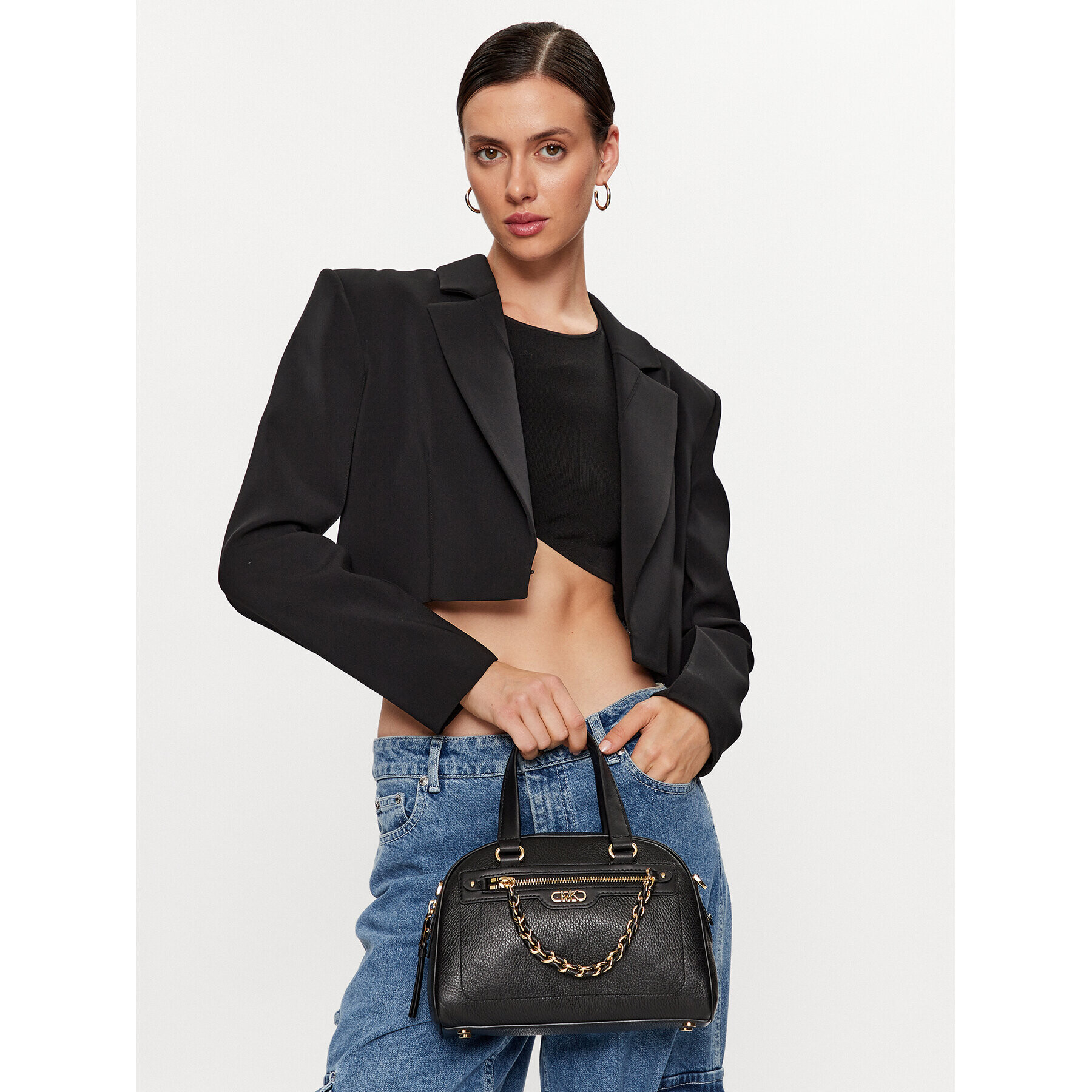 MICHAEL Michael Kors Дамска чанта Williamsburg 30F3G6WS1L Черен - Pepit.bg
