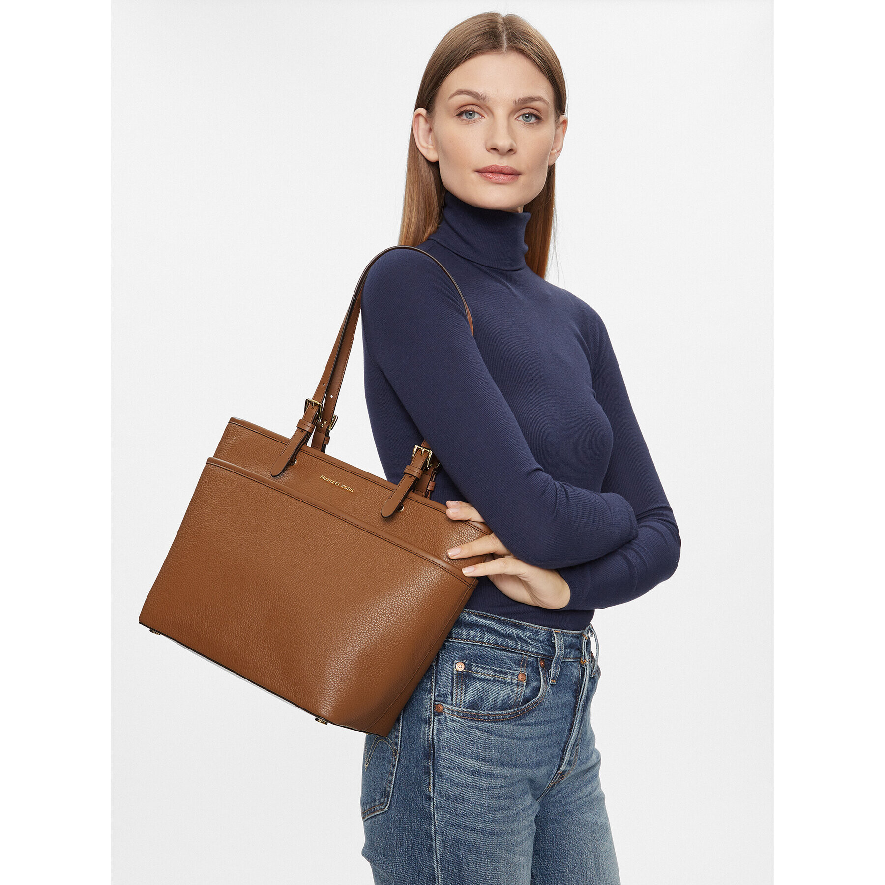 MICHAEL Michael Kors Дамска чанта Winston 30S3GWNT2L Кафяв - Pepit.bg