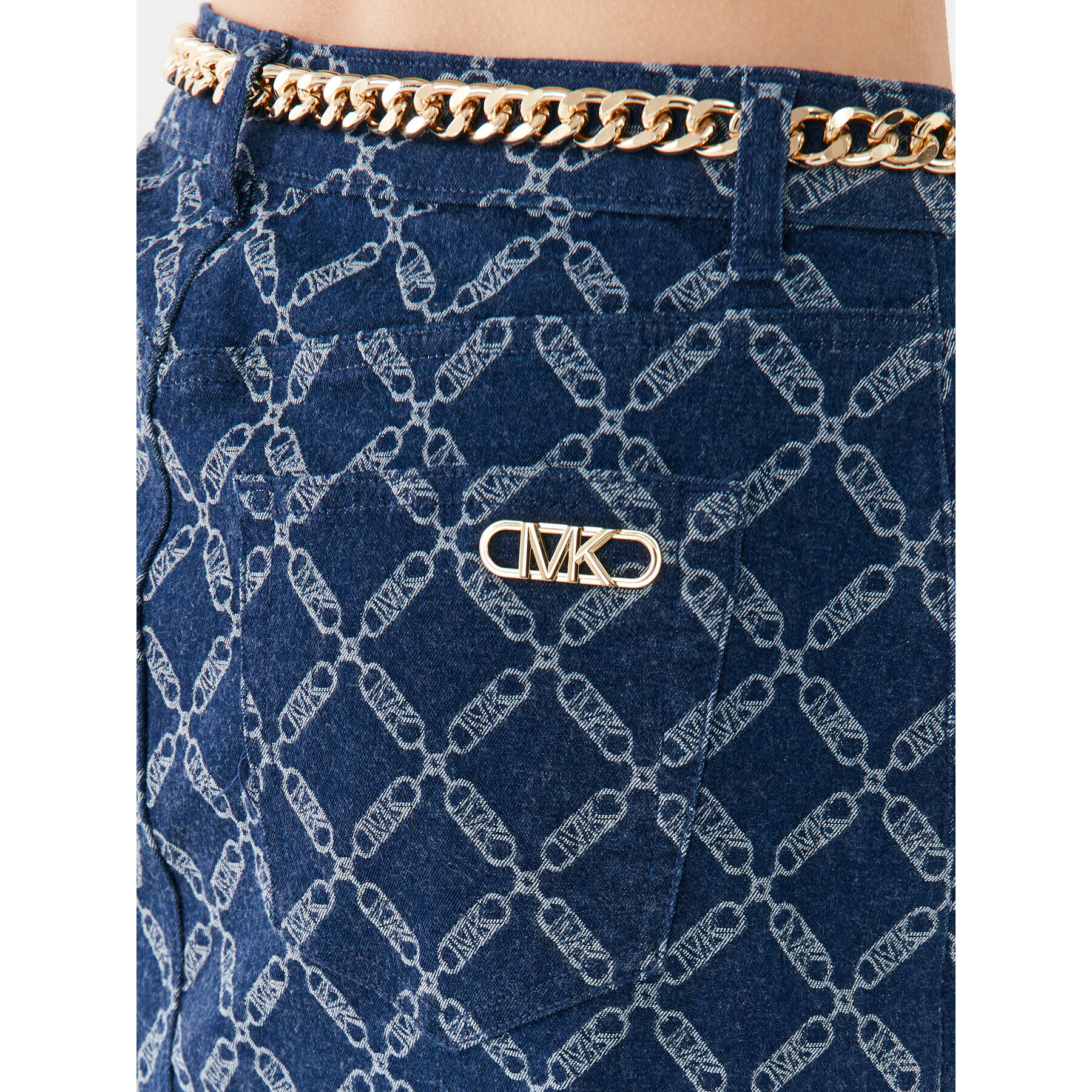 MICHAEL Michael Kors Дънкова пола MF3709D9NJ Тъмносин Regular Fit - Pepit.bg