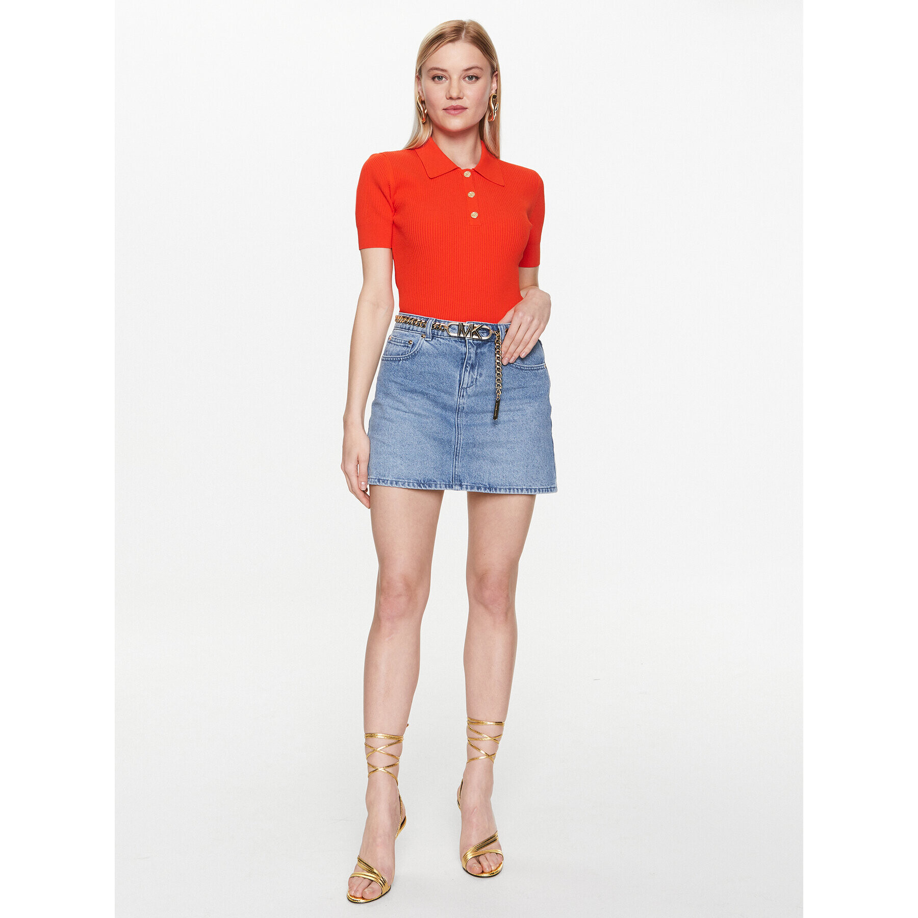 MICHAEL Michael Kors Дънкова пола MS3709DFAU Син Regular Fit - Pepit.bg