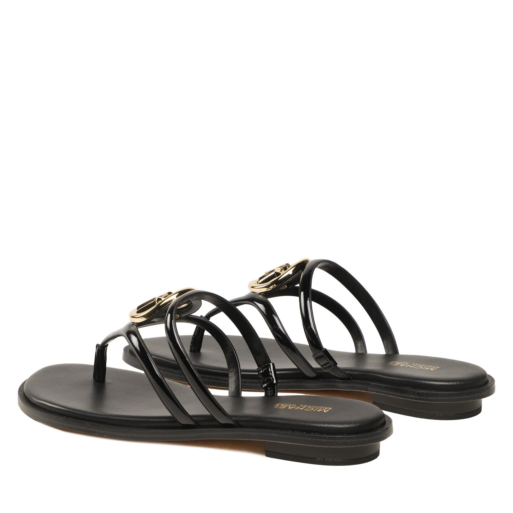 MICHAEL Michael Kors Джапанки Hampton Flat 40S3HMFS1A Черен - Pepit.bg