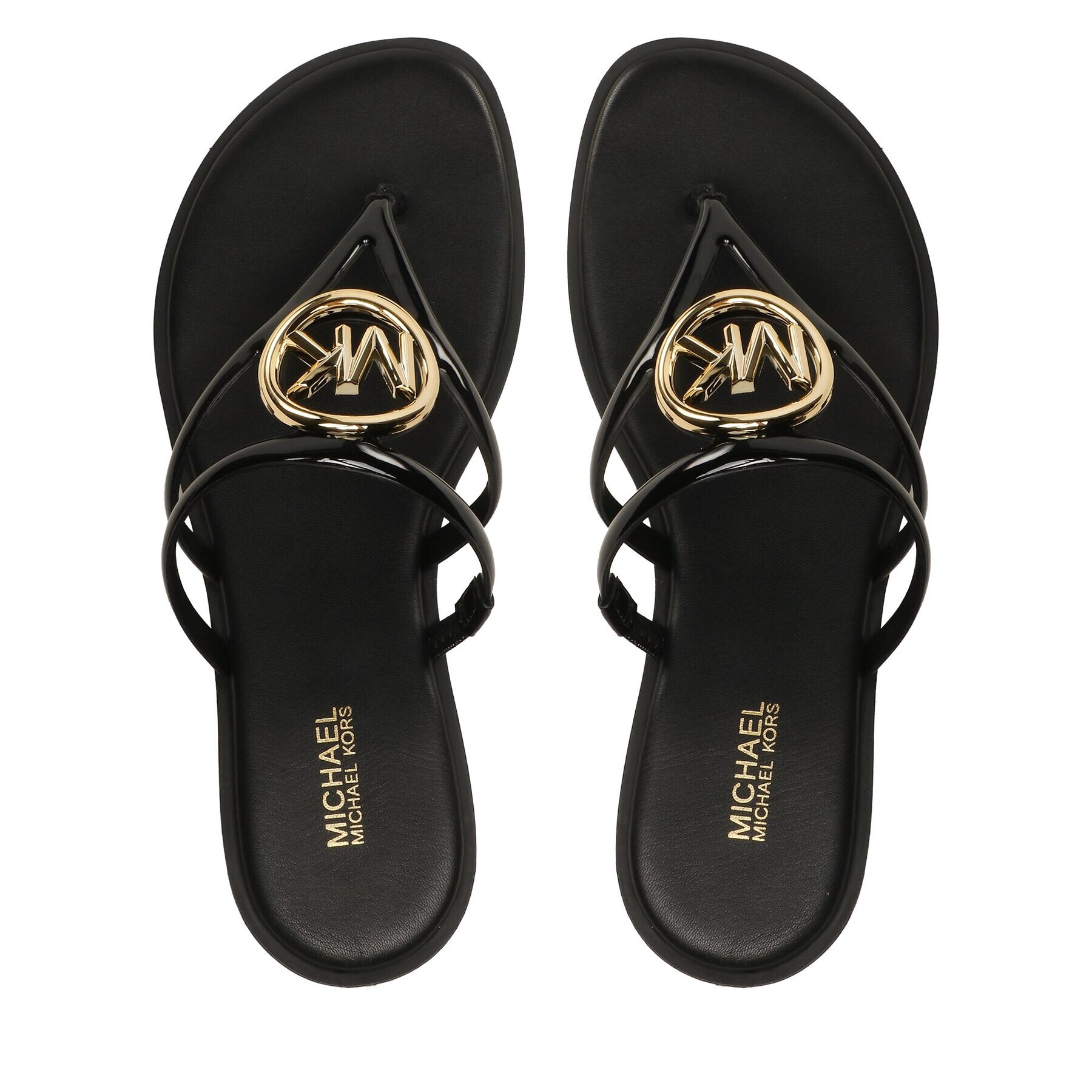 MICHAEL Michael Kors Джапанки Hampton Flat 40S3HMFS1A Черен - Pepit.bg