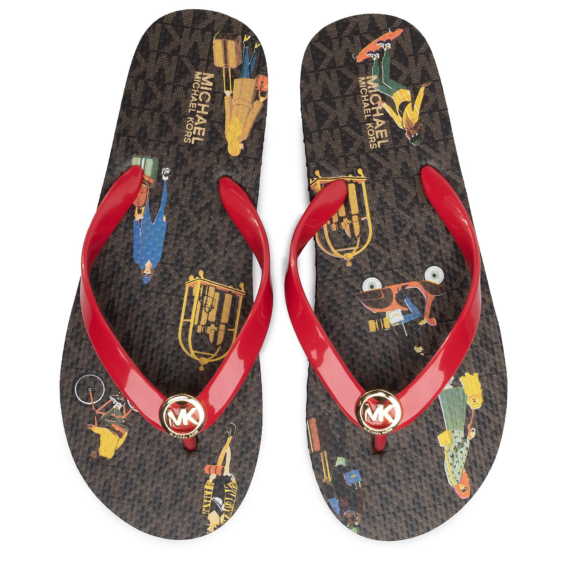 MICHAEL Michael Kors Джапанки Mk Flip Flop 40R0MKFA2Q Червен - Pepit.bg