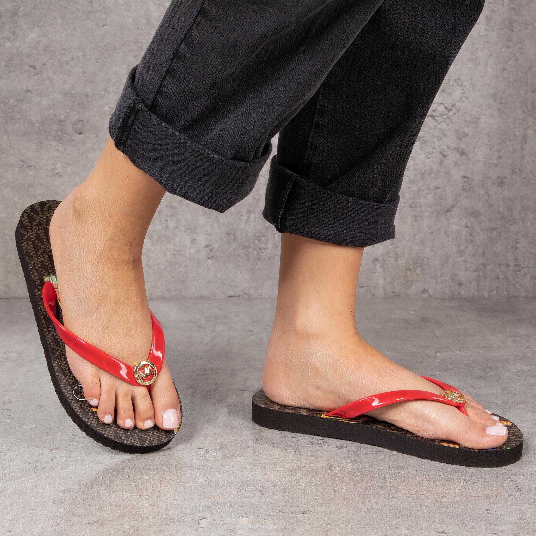 MICHAEL Michael Kors Джапанки Mk Flip Flop 40R0MKFA2Q Червен - Pepit.bg
