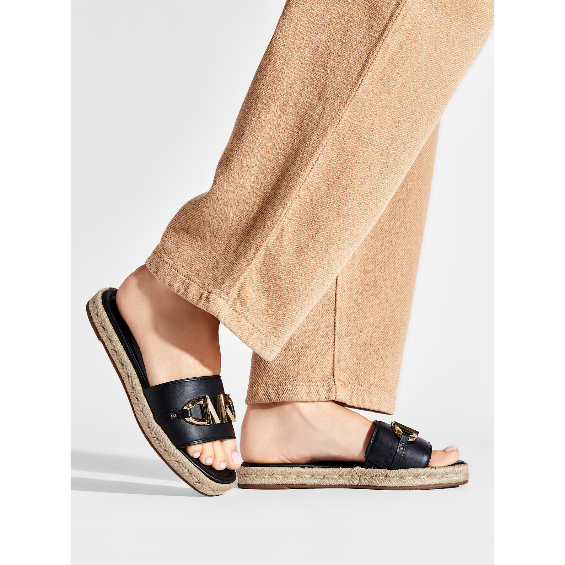 MICHAEL Michael Kors Еспадрили Izzy Slide 40S2IZFP1L Черен - Pepit.bg