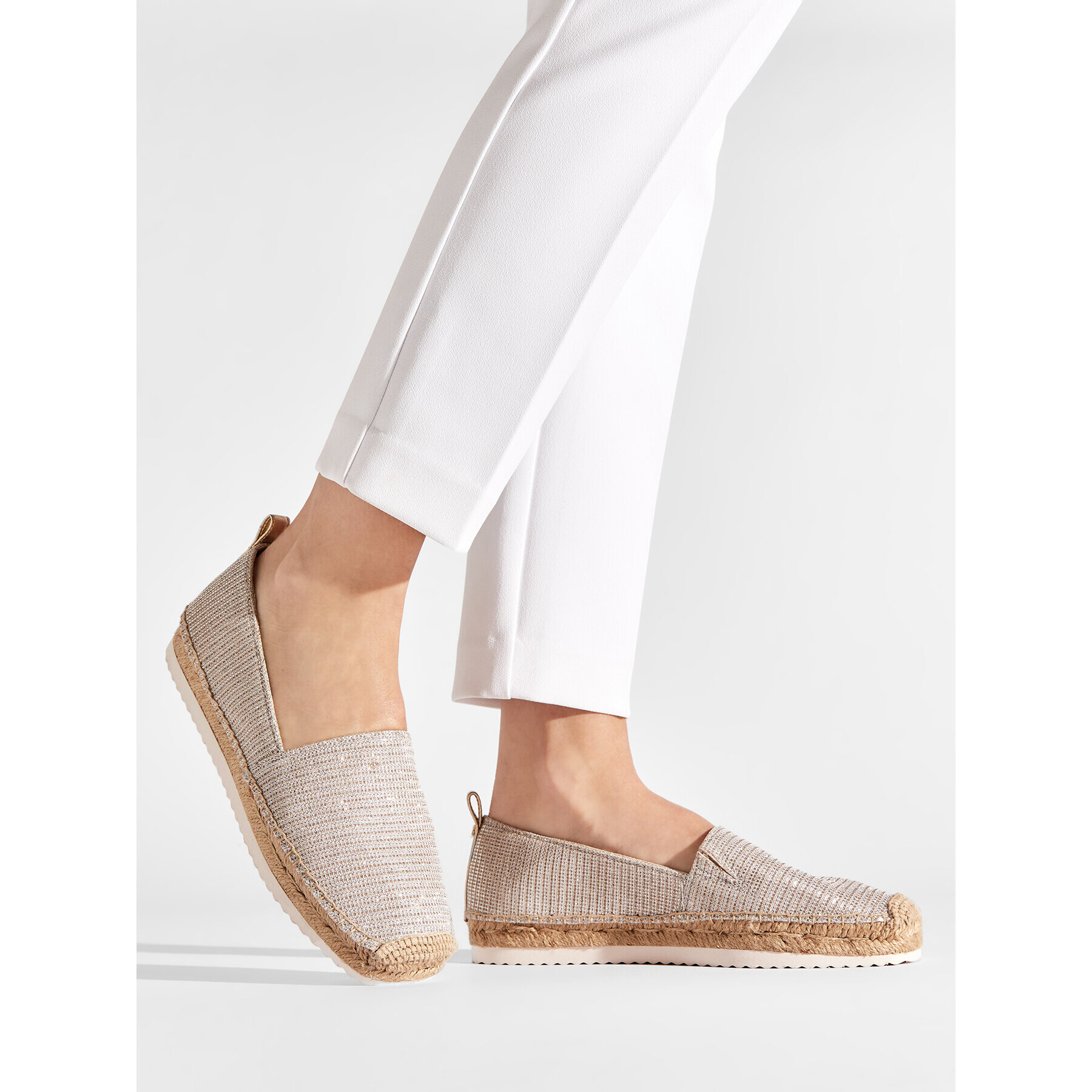 MICHAEL Michael Kors Еспадрили Lenny Espadrille 40S1LNFP8D Сребрист - Pepit.bg