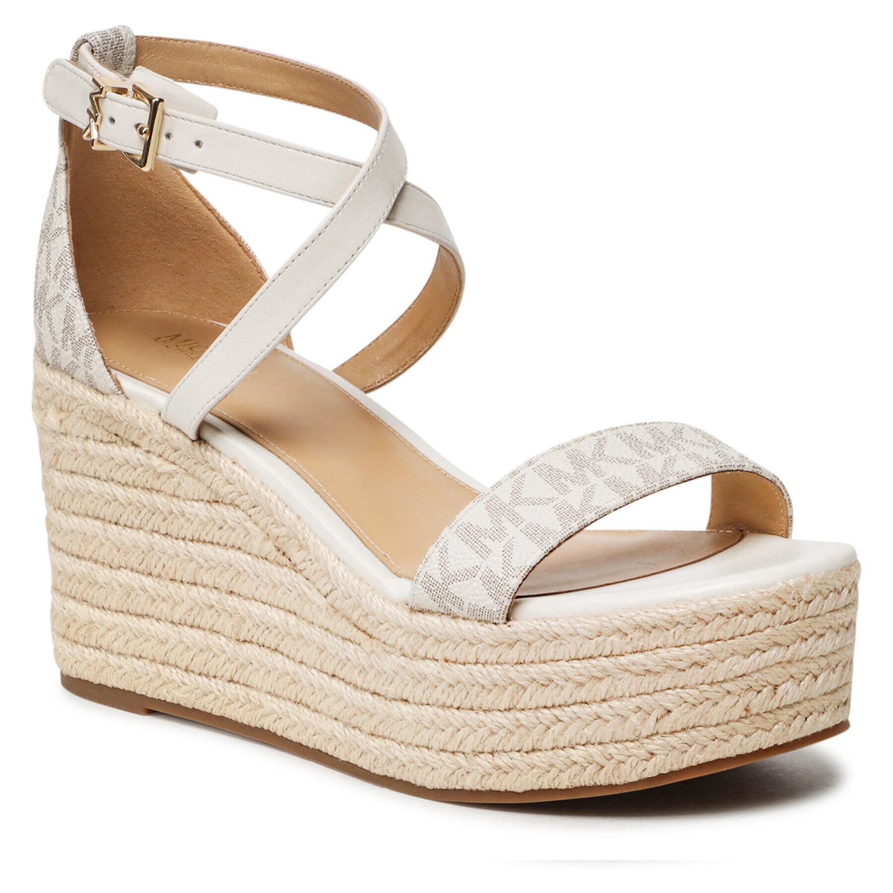 MICHAEL Michael Kors Еспадрили Serena Wedge Espadrille 40S2SEMS1B Бял - Pepit.bg