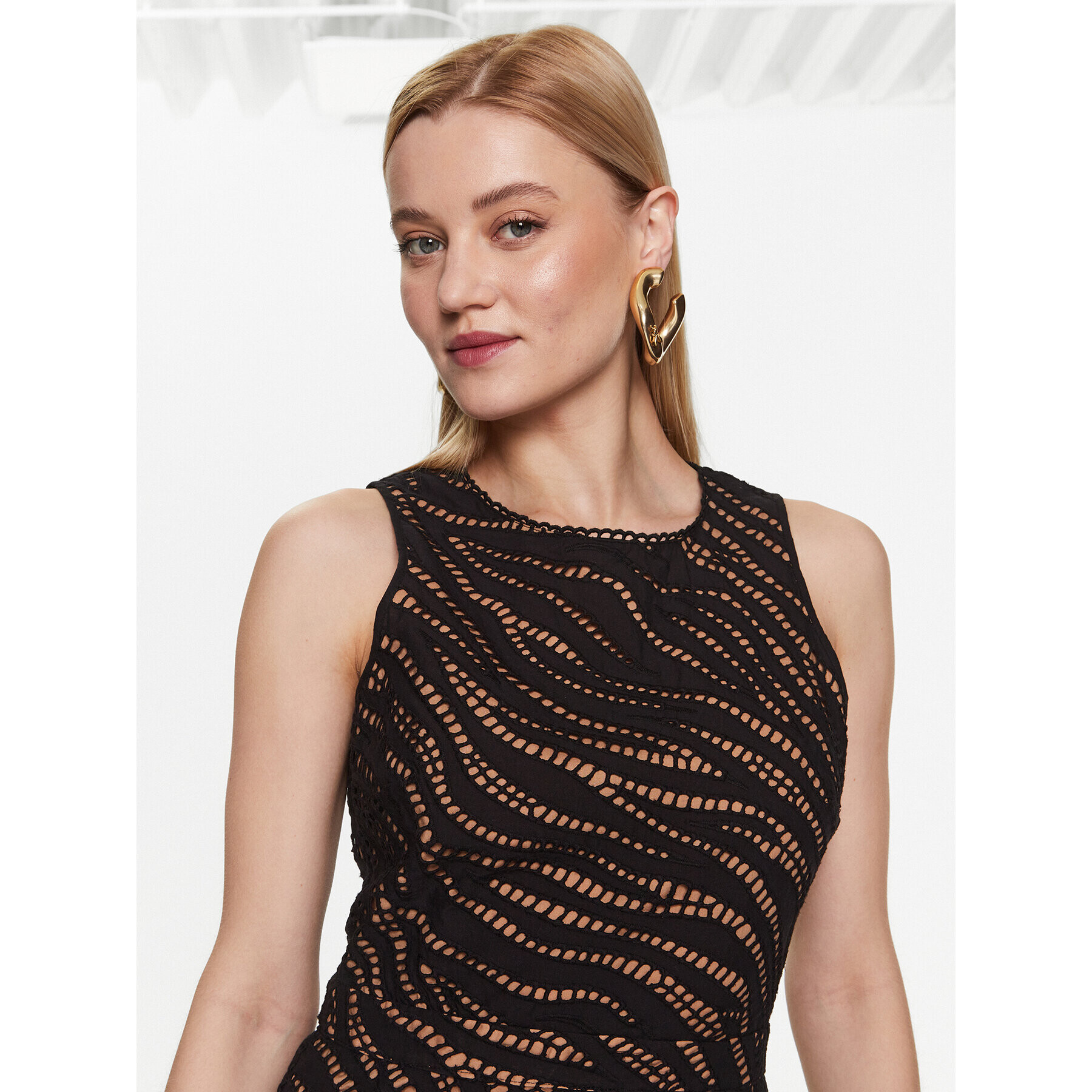 MICHAEL Michael Kors Ежедневна рокля MS381M48CT Черен Regular Fit - Pepit.bg